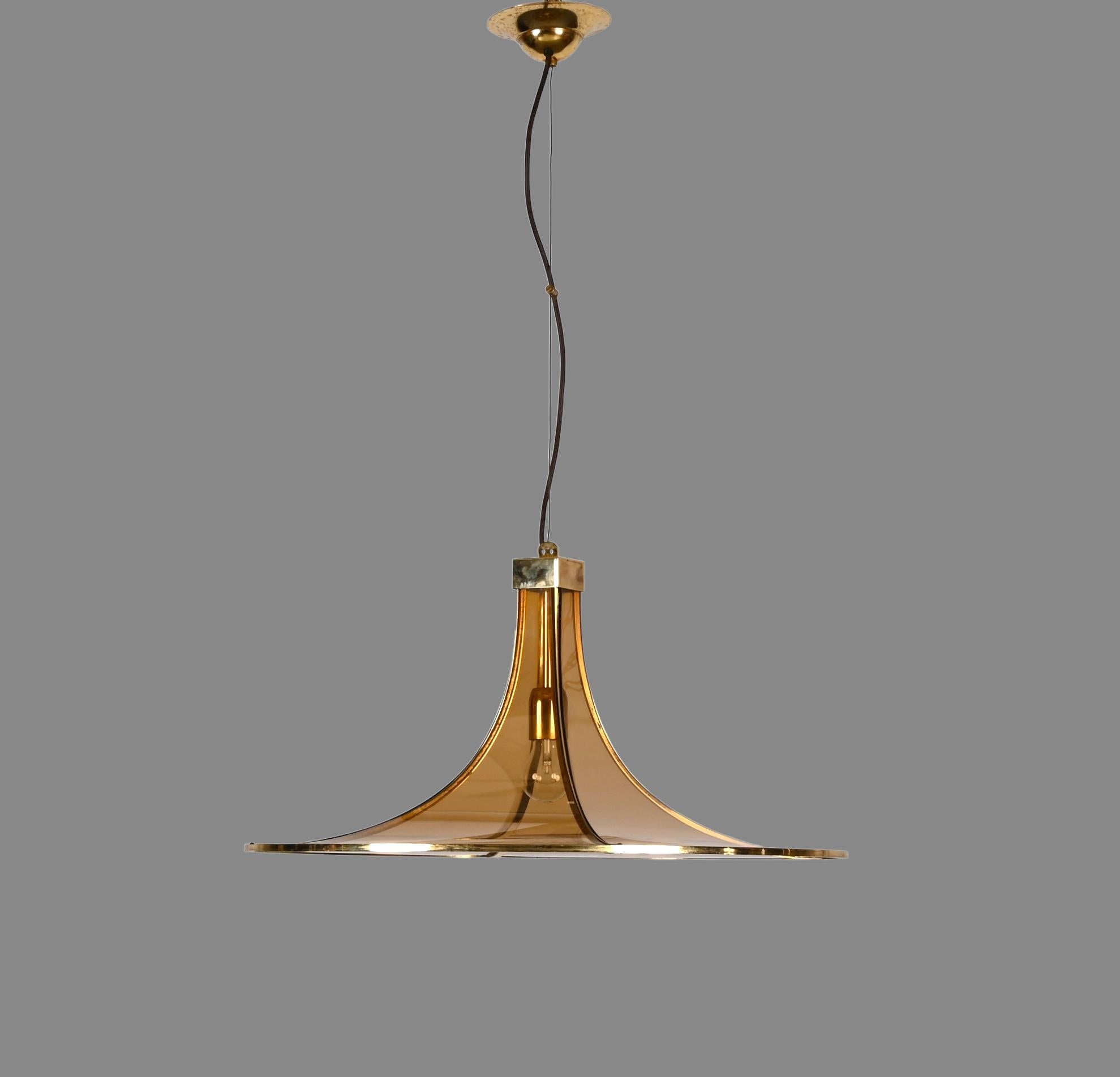 Angelo Brotto chandelier for Esperia Murano, Italy, 1970s For Sale 1