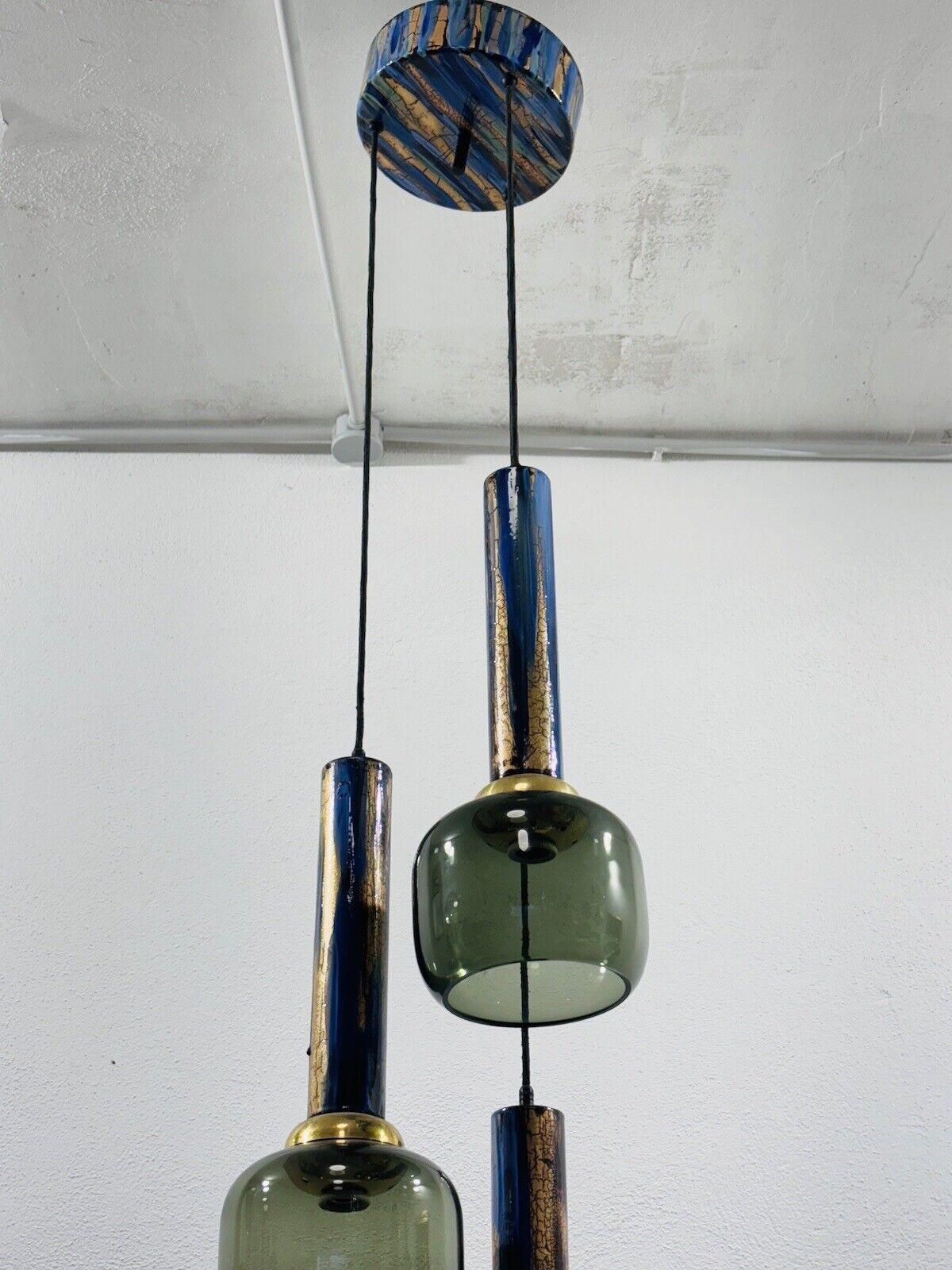 Angelo Brotto Esperia Illuminazioni Emaillierter Kronleuchter Modernes Design der 1970er Jahre im Zustand „Gut“ im Angebot in Taranto, IT