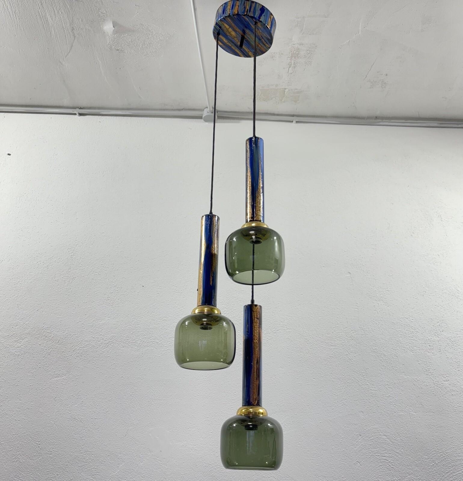 Angelo Brotto Esperia Illuminazioni Lampadario Smaltato Design Modern 1970’s Late 20th Century en venta