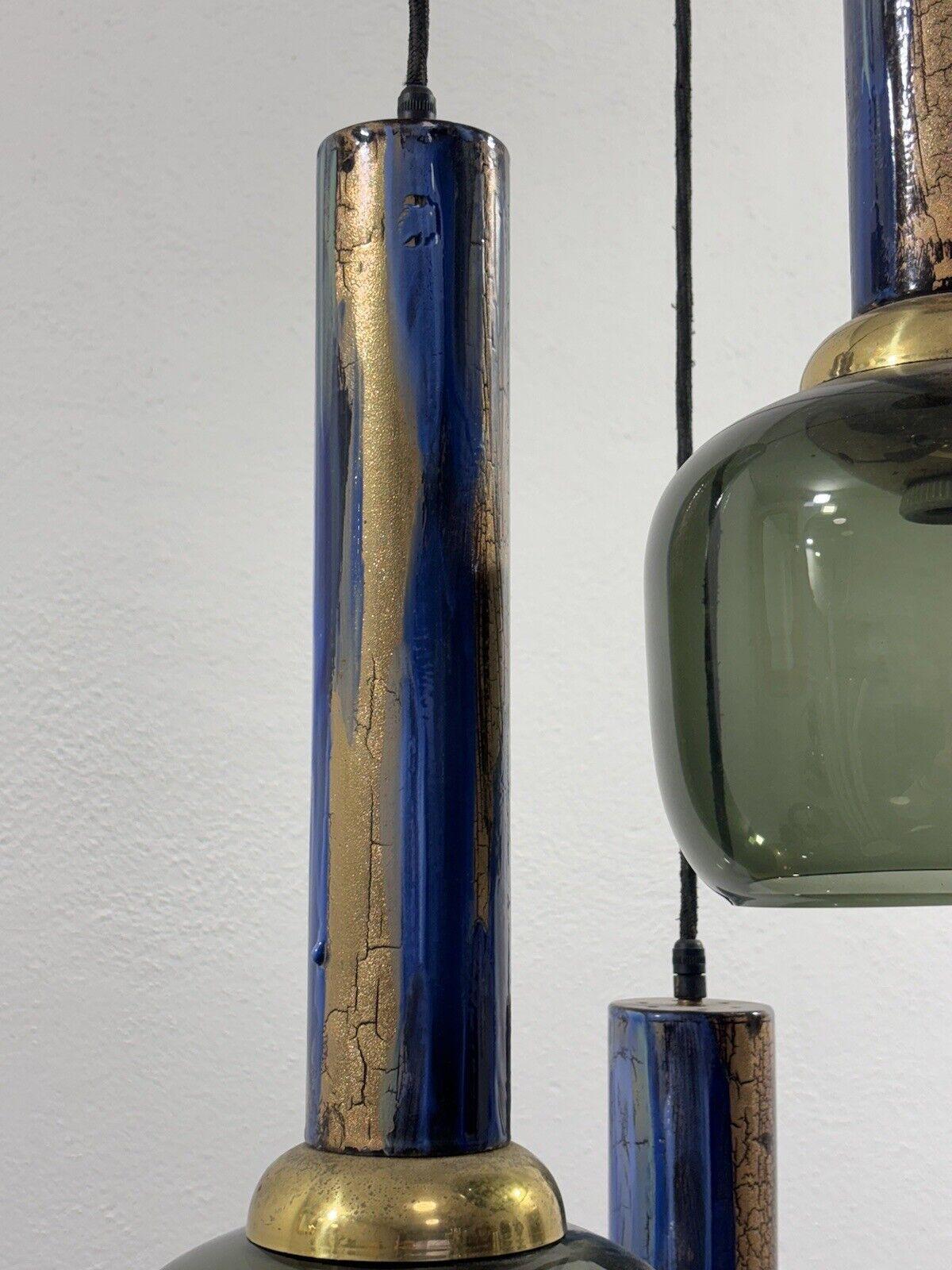 Angelo Brotto Esperia Illuminazioni Lampadario Smaltato Design Modern 1970’s Latón en venta
