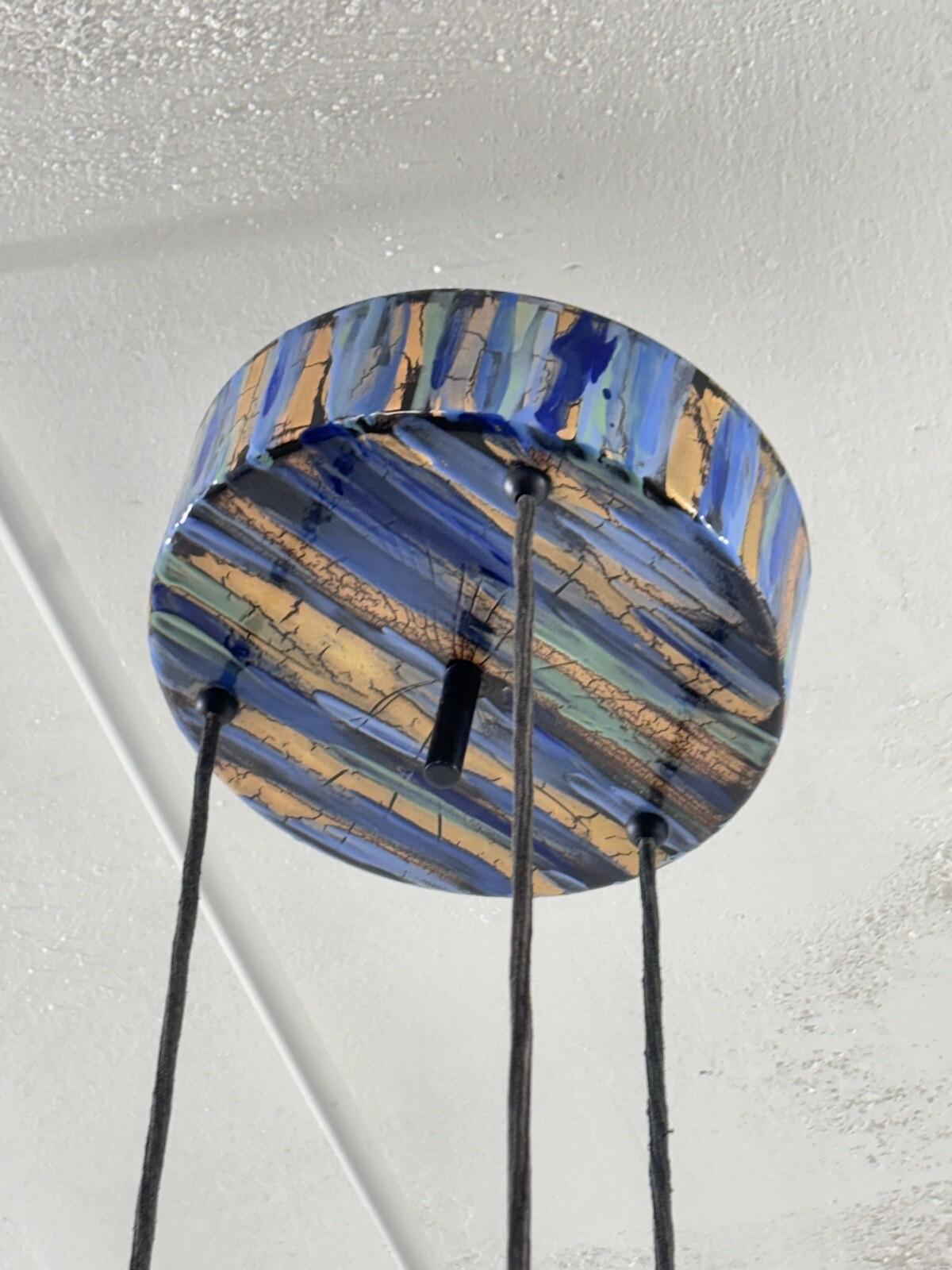 Angelo Brotto Esperia Illuminazioni Lampadario Smaltato Design Modern 1970’s en venta 2