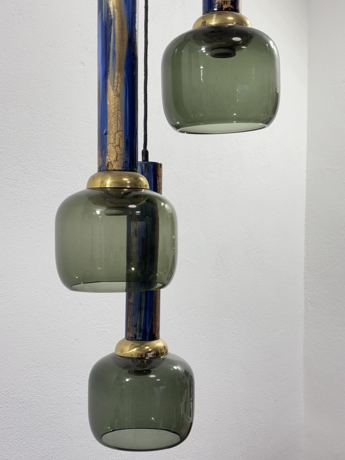 Angelo Brotto Esperia Illuminazioni Lampadario Smaltato Design Modern 1970’s en venta 3