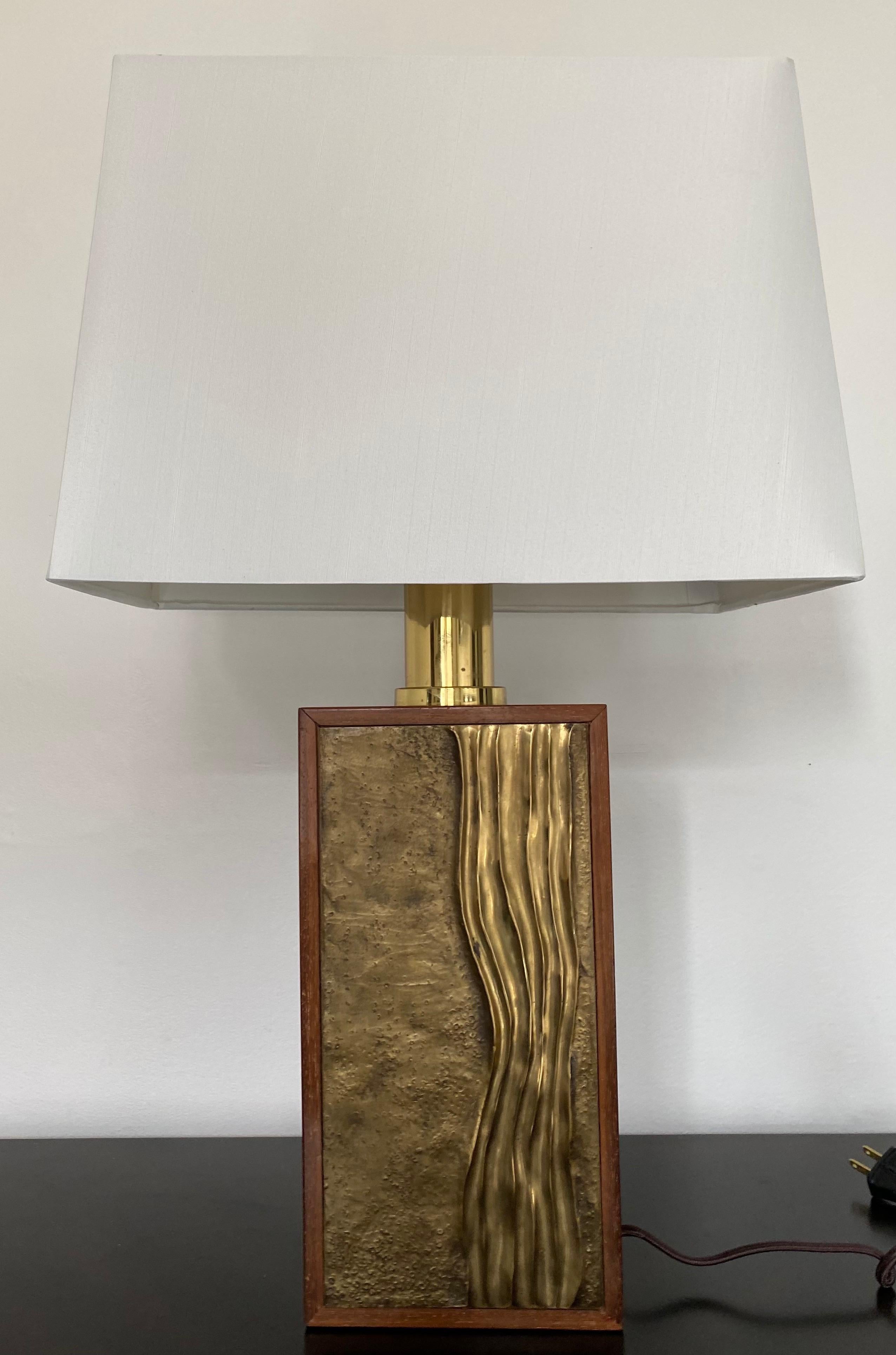 Angelo Brotto Esperia Italian 1970s Bronze Table Lamp In Good Condition In New York, NY