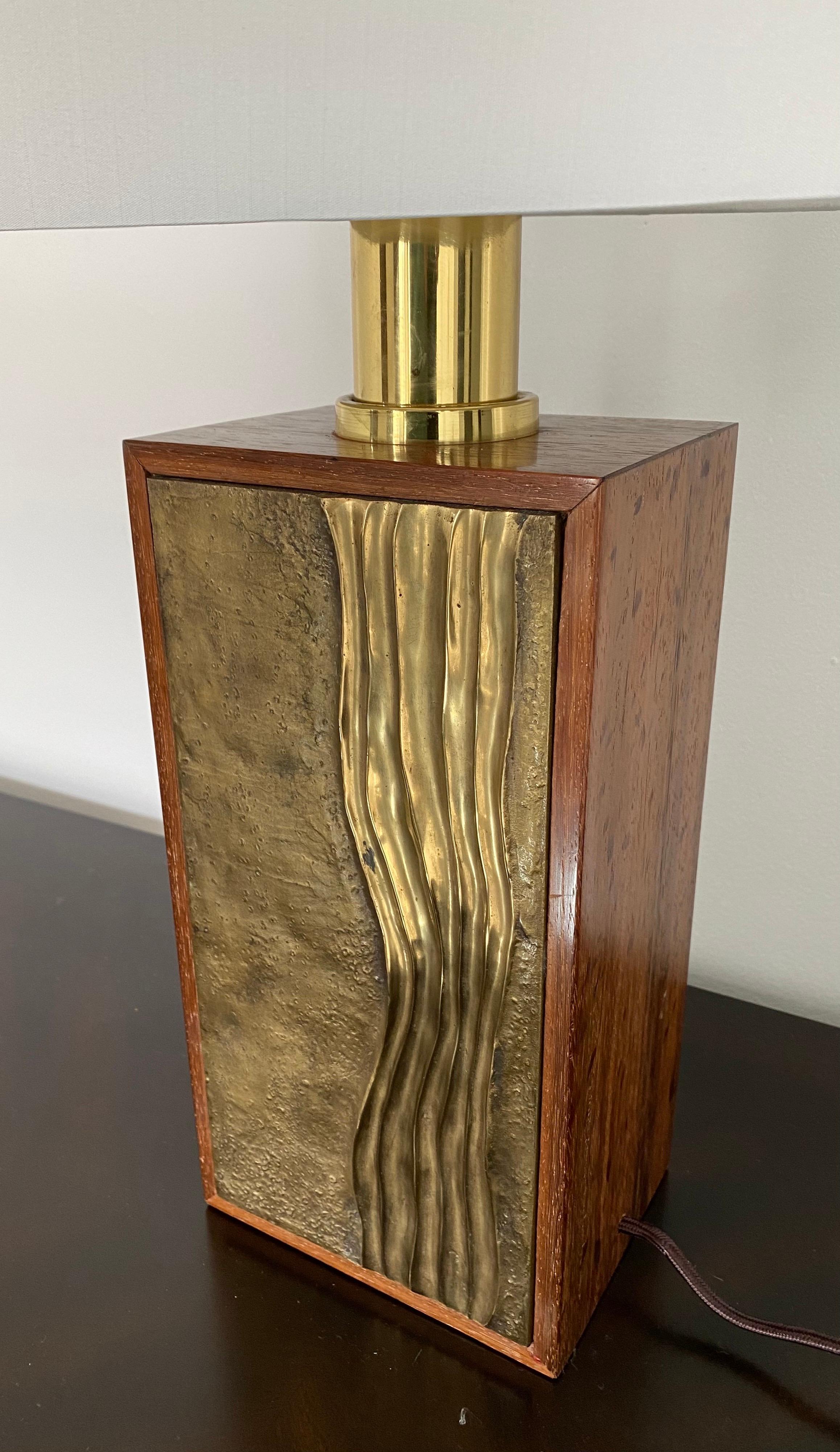 Brass Angelo Brotto Esperia Italian 1970s Bronze Table Lamp