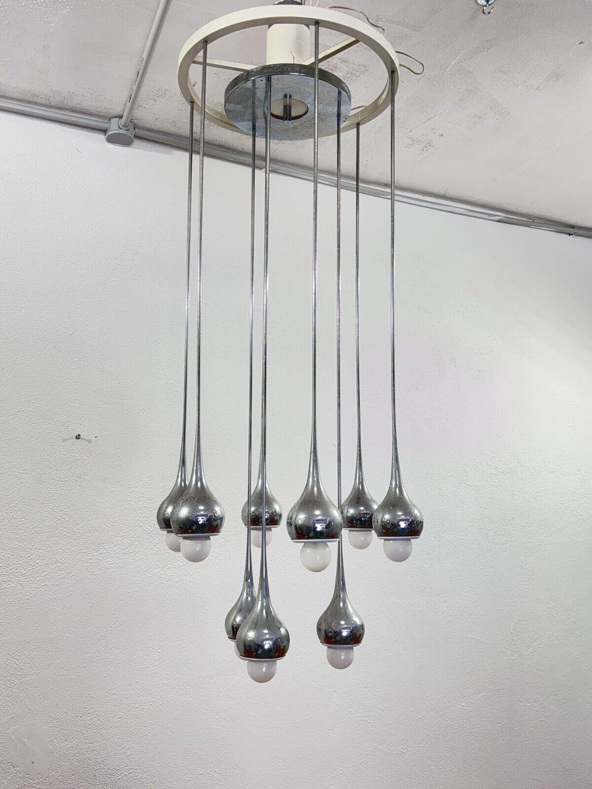 Italian Angelo Brotto Esperia Lampadario 9 Luci Design Modernariato 1970's in vendita