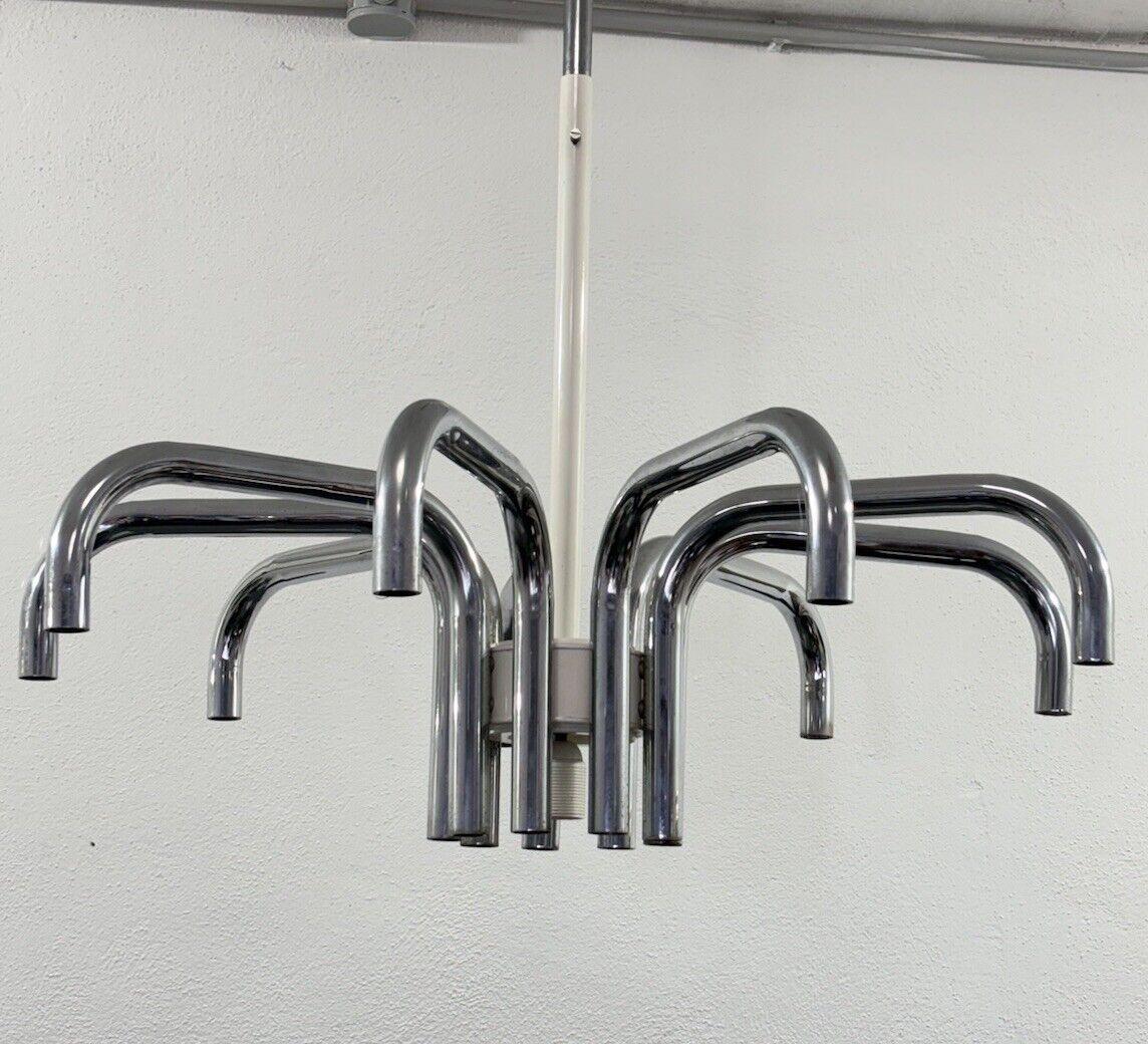 Angelo Brotto Esperia Luci Lampadario 19 Luci Design Modernariato In Excellent Condition For Sale In Taranto, IT