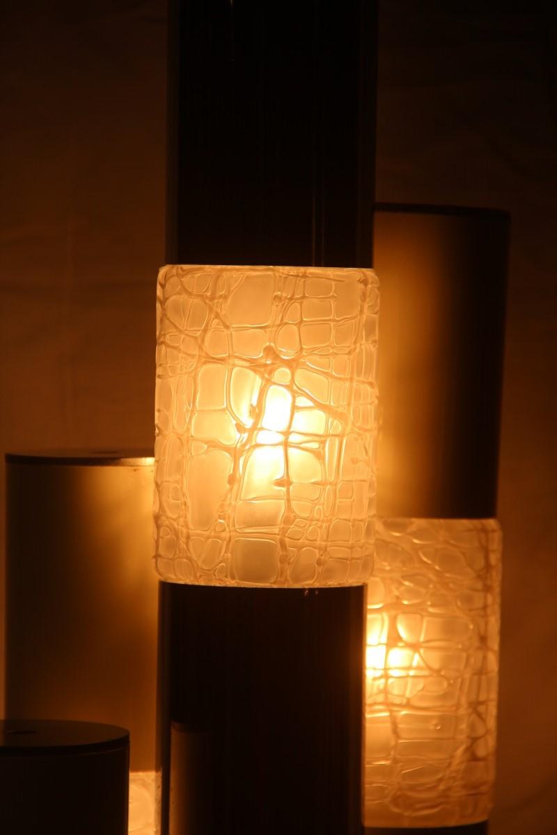 Angelo Brotto for Esperia Floor Lamp Mid-Cenrtury Italian Design White Chrome For Sale 9