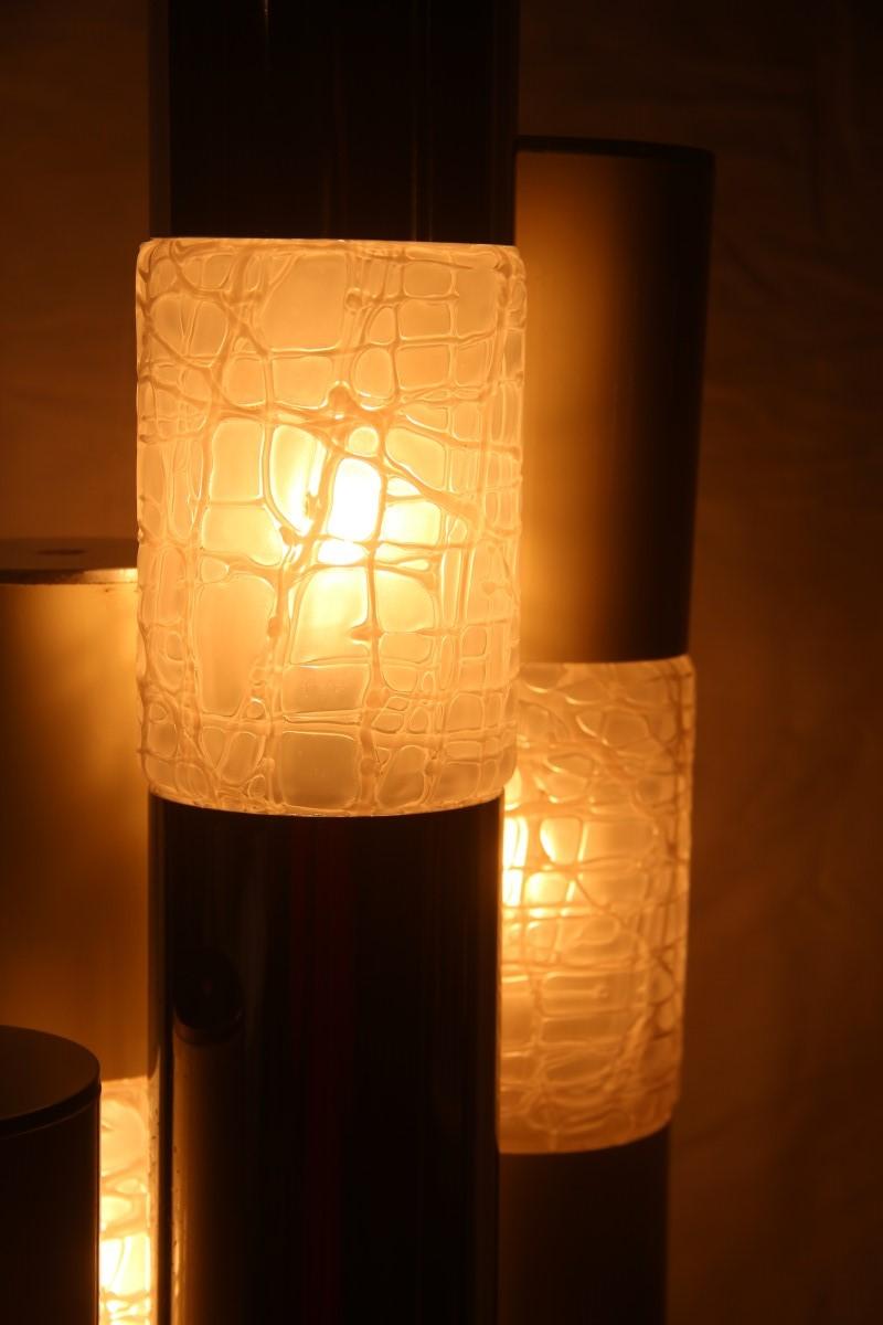 Angelo Brotto für Esperia: Stehlampe aus weißem Chrom, italienisches Design aus der Mitte des Jahrhunderts im Angebot 11