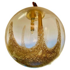 Angelo Brotto globe murano glass gold structure