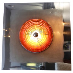 Angelo Brotto. Luminous panel in steel and Murano glass from the "Quasar" series