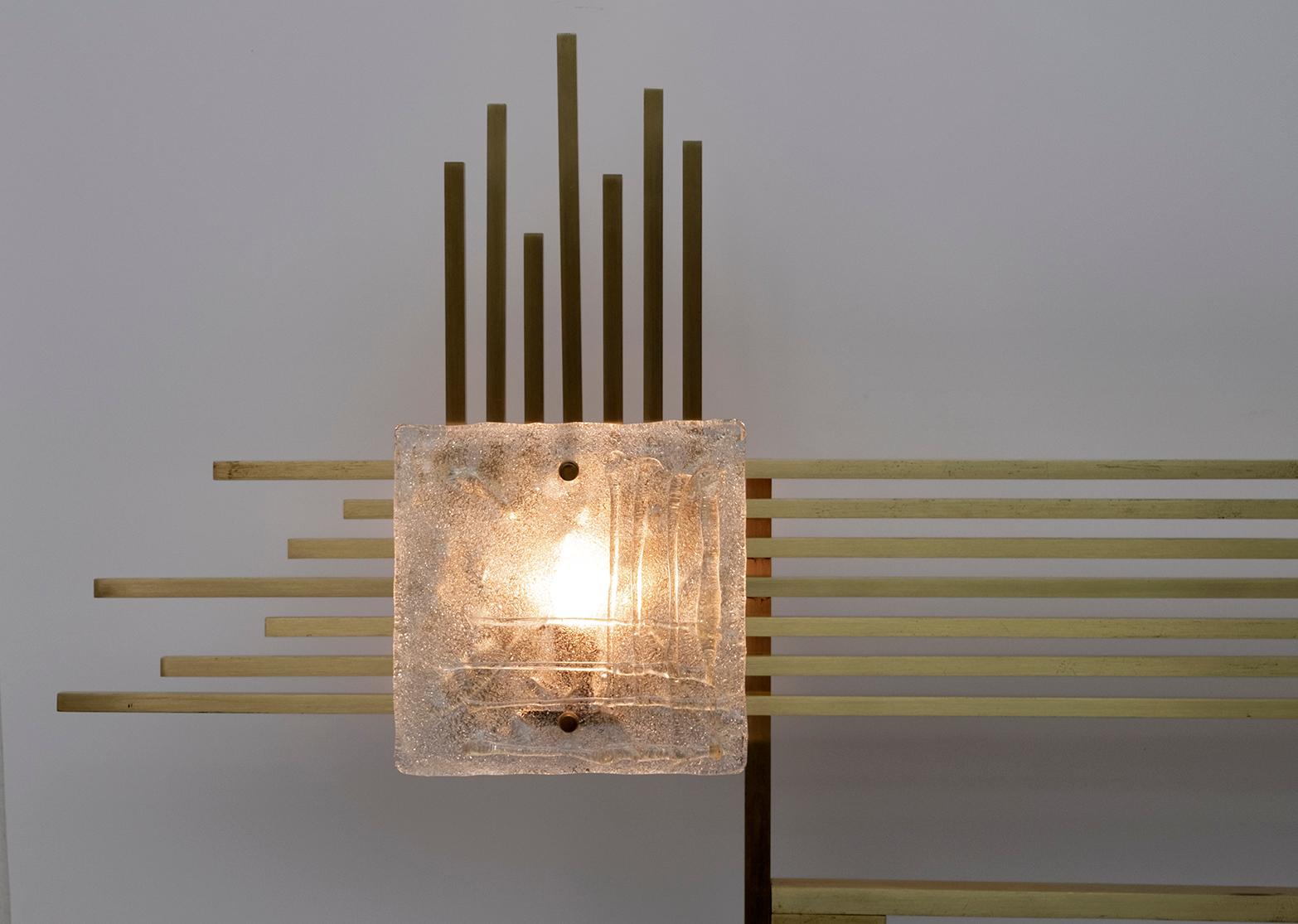 Angelo Brotto Mid-Century Italian Brass Double Bed Headboard for Esperia, 1970s 5