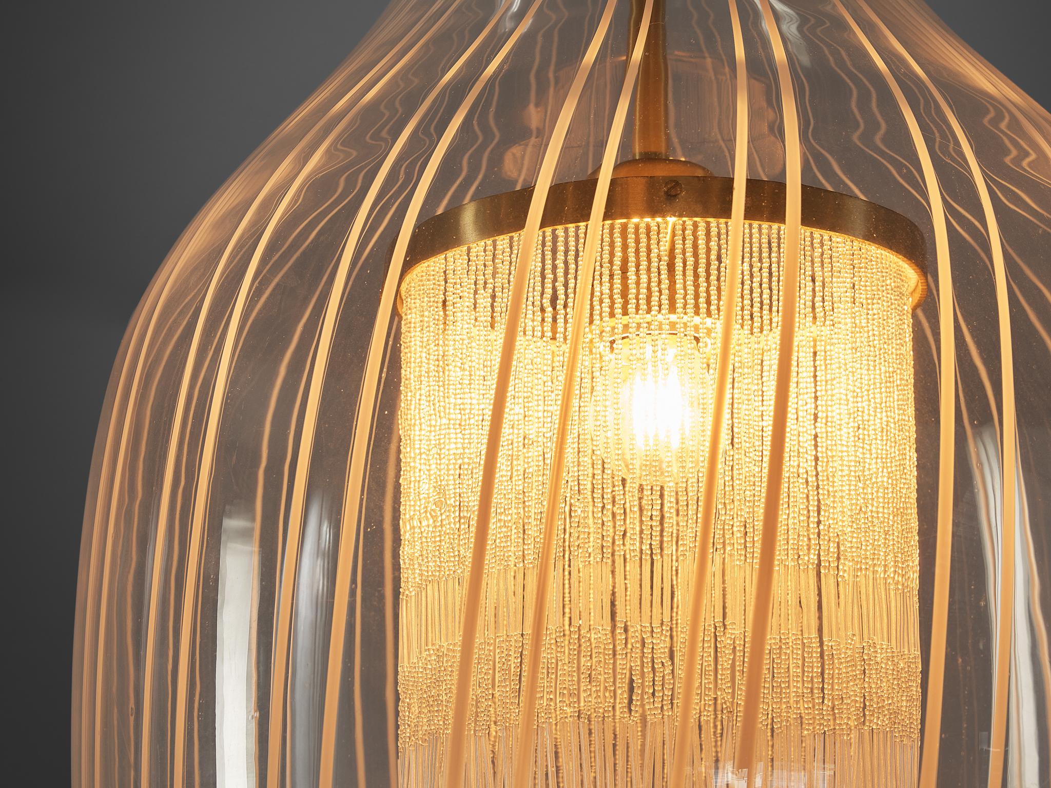 Mid-Century Modern Angelo Brotto Pendant in Murano Glass For Sale