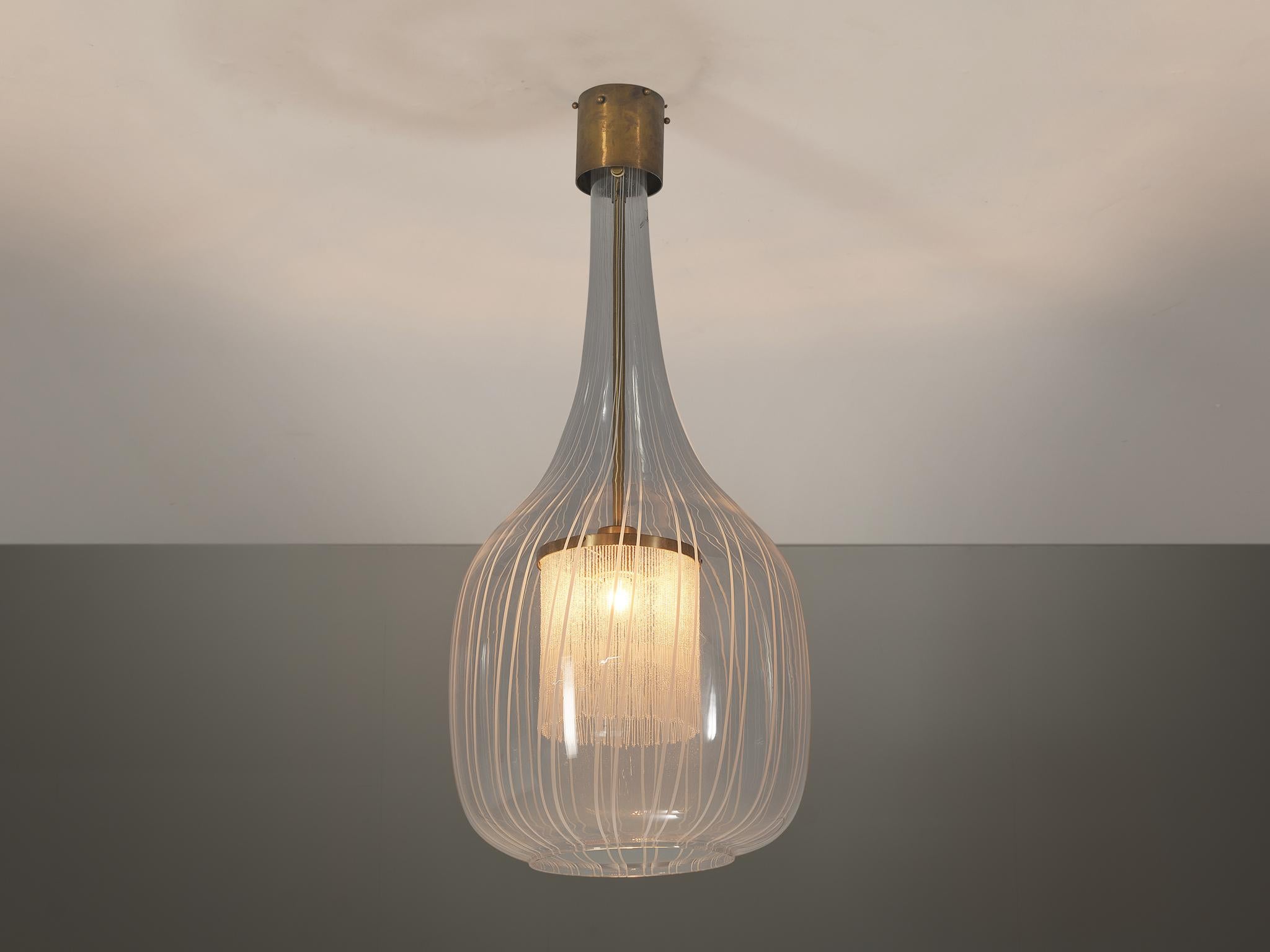 Italian Angelo Brotto Pendant in Murano Glass For Sale