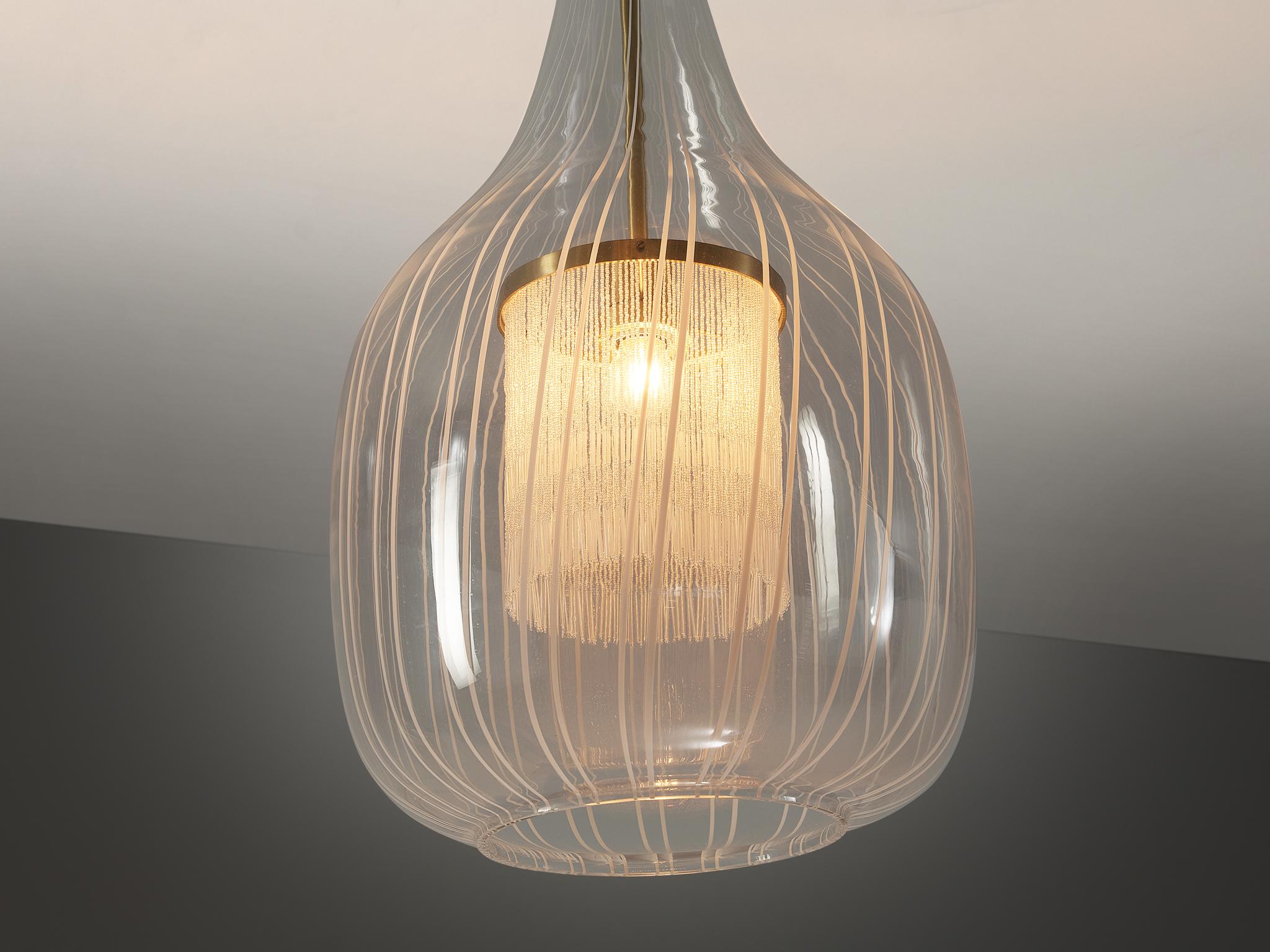 Late 20th Century Angelo Brotto Pendant in Murano Glass For Sale