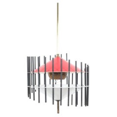 Angelo Brotto Pendant Light for Esperia, Brass and Aluminum, 1955