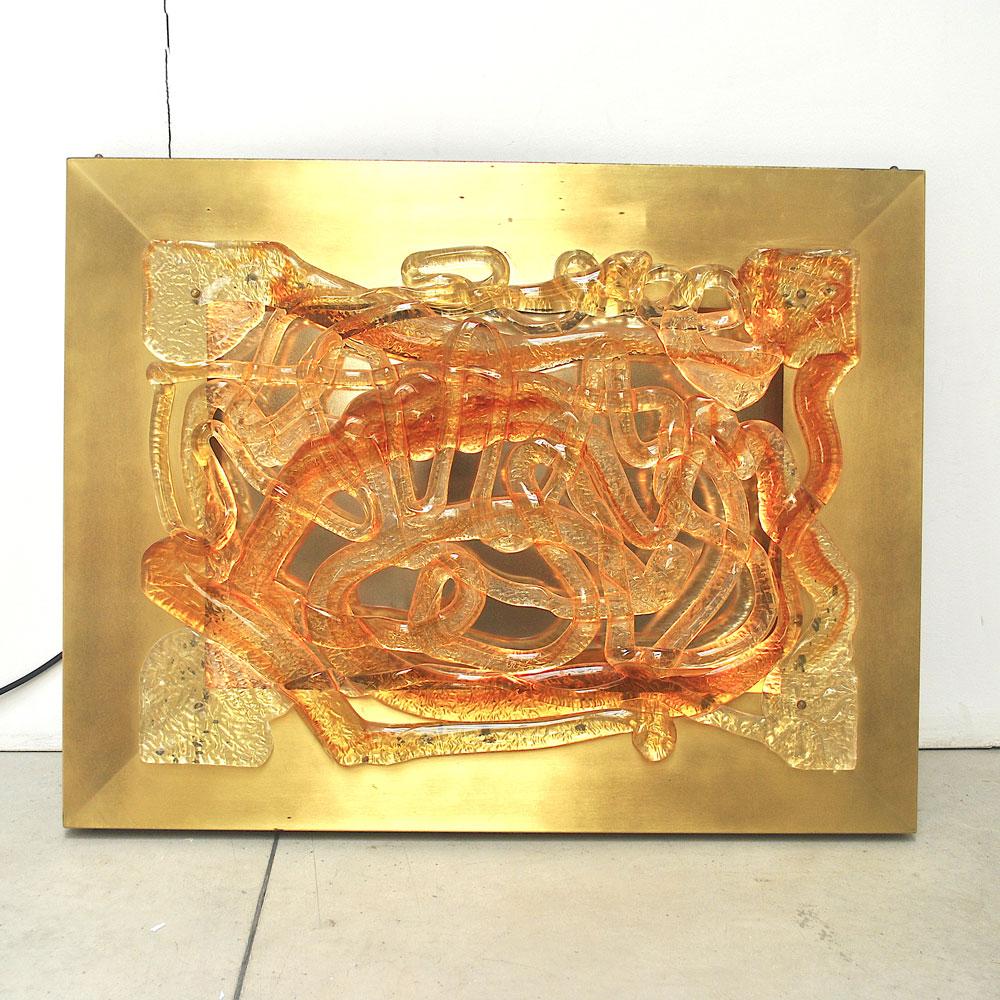 Mid-Century Modern Angelo Brotto sculptural Sconce late 60s For Sale