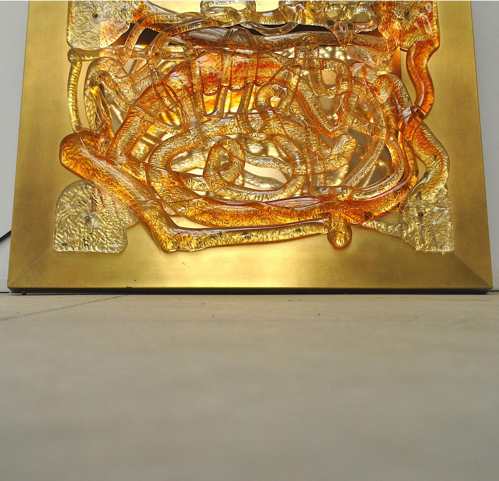 Angelo Brotto sculptural Sconce late 60s In Good Condition For Sale In bari, IT