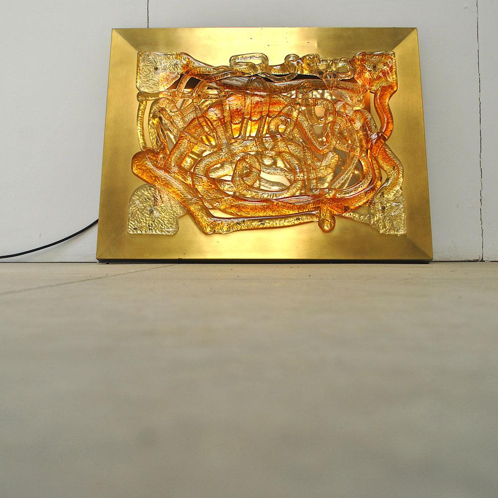 Mid-20th Century Angelo Brotto sculptural Sconce late 60s For Sale