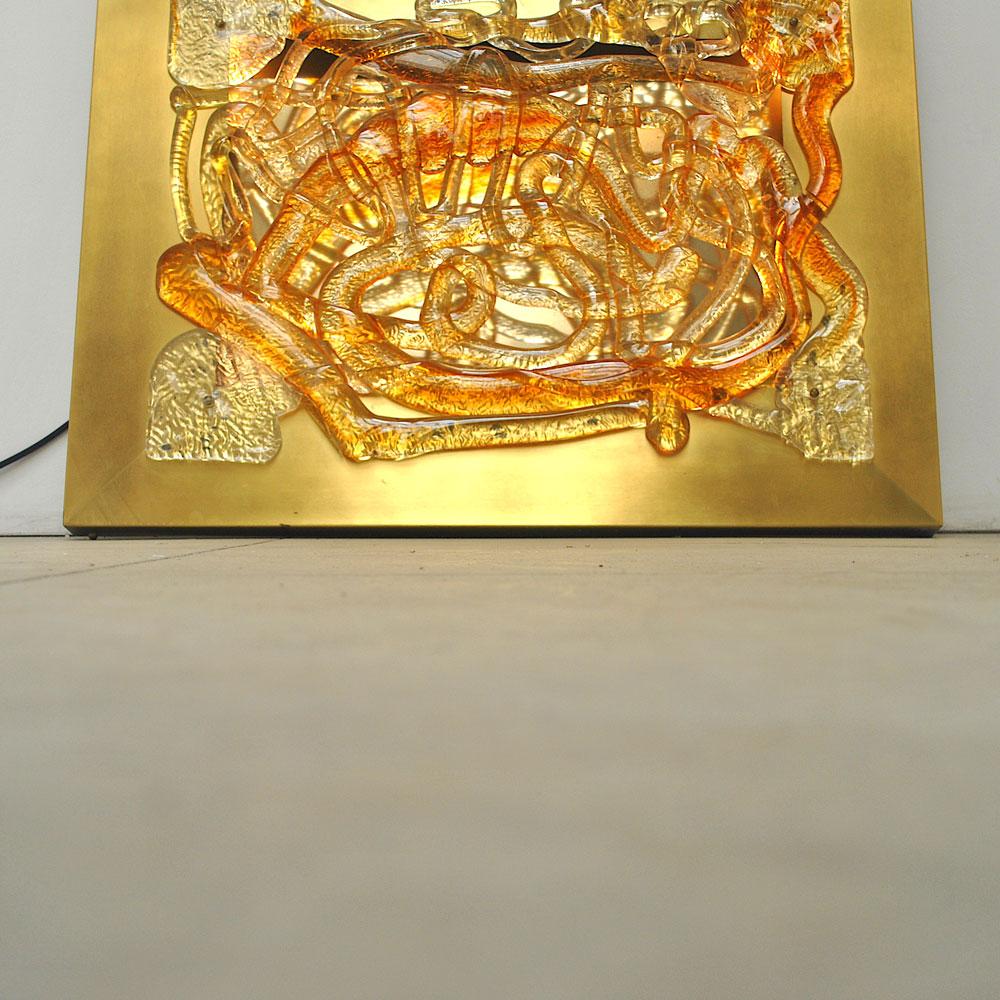 Alluminio Sconce scultoree di Angelo Brotto fine anni '60 in vendita