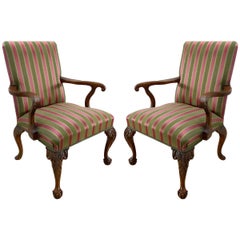 Angelo Cappellini Chippendale Style Armchairs, Pair