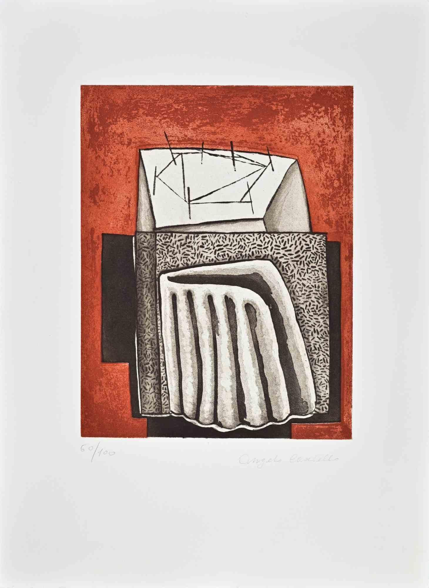 Abstract Composition - Etching by Angelo Casciello - 1980s