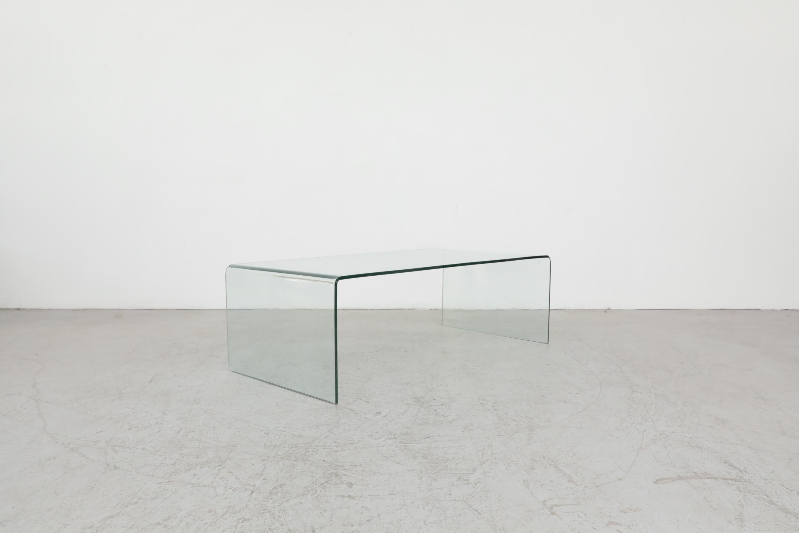 Angelo Cortesi 1980s Glass Waterfall Coffee Table 6