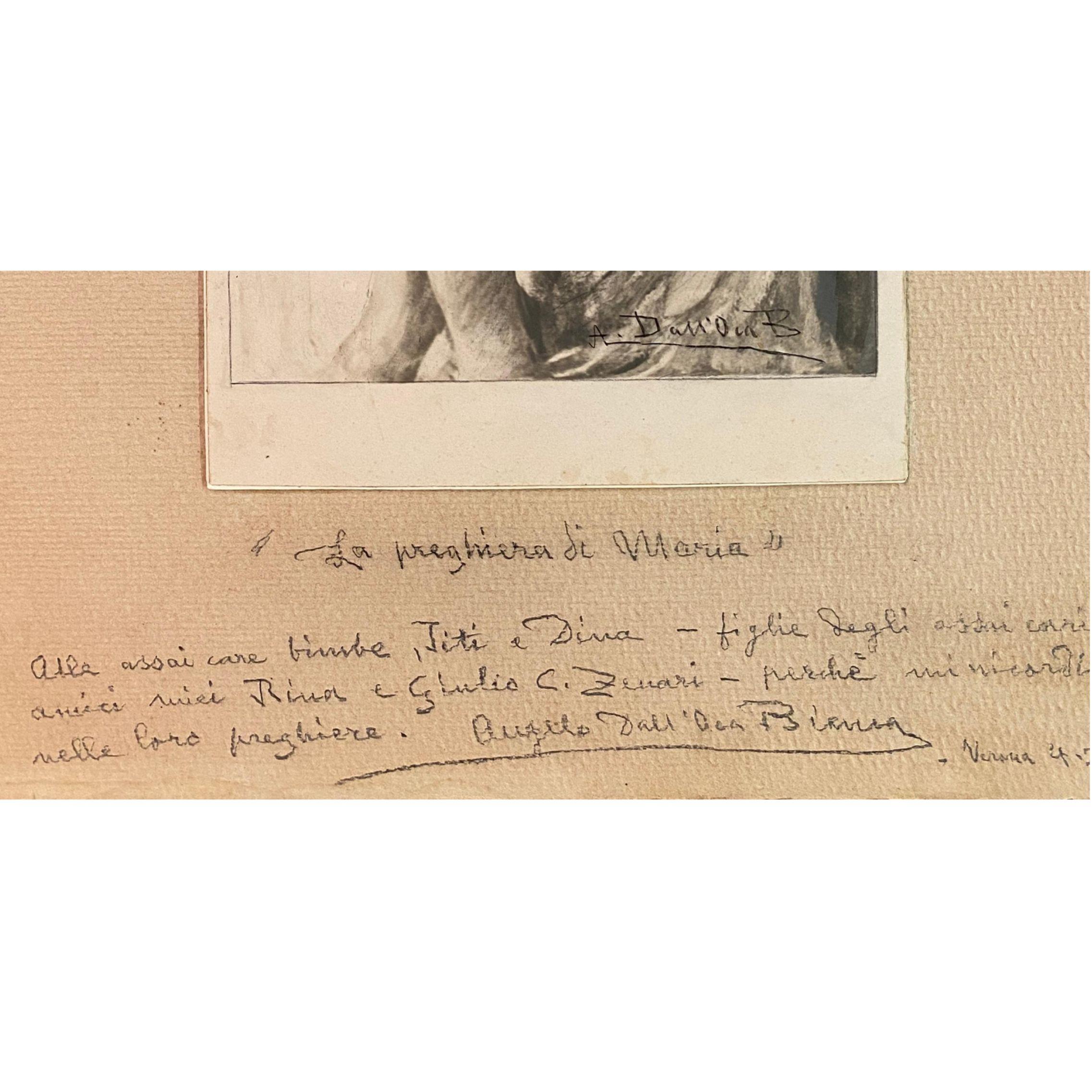 Angelo Dall'Oca Bianca, La oración de María, 1920 en venta 1