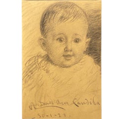 Portrait of a child by Angelo Dall'Oca Bianca, 1921