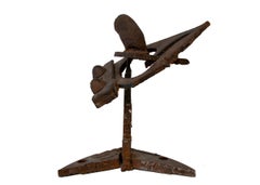 Angelo Di Benedetto Mid-Century Abstract Metal Sculpture, Signed, Brutalist Art