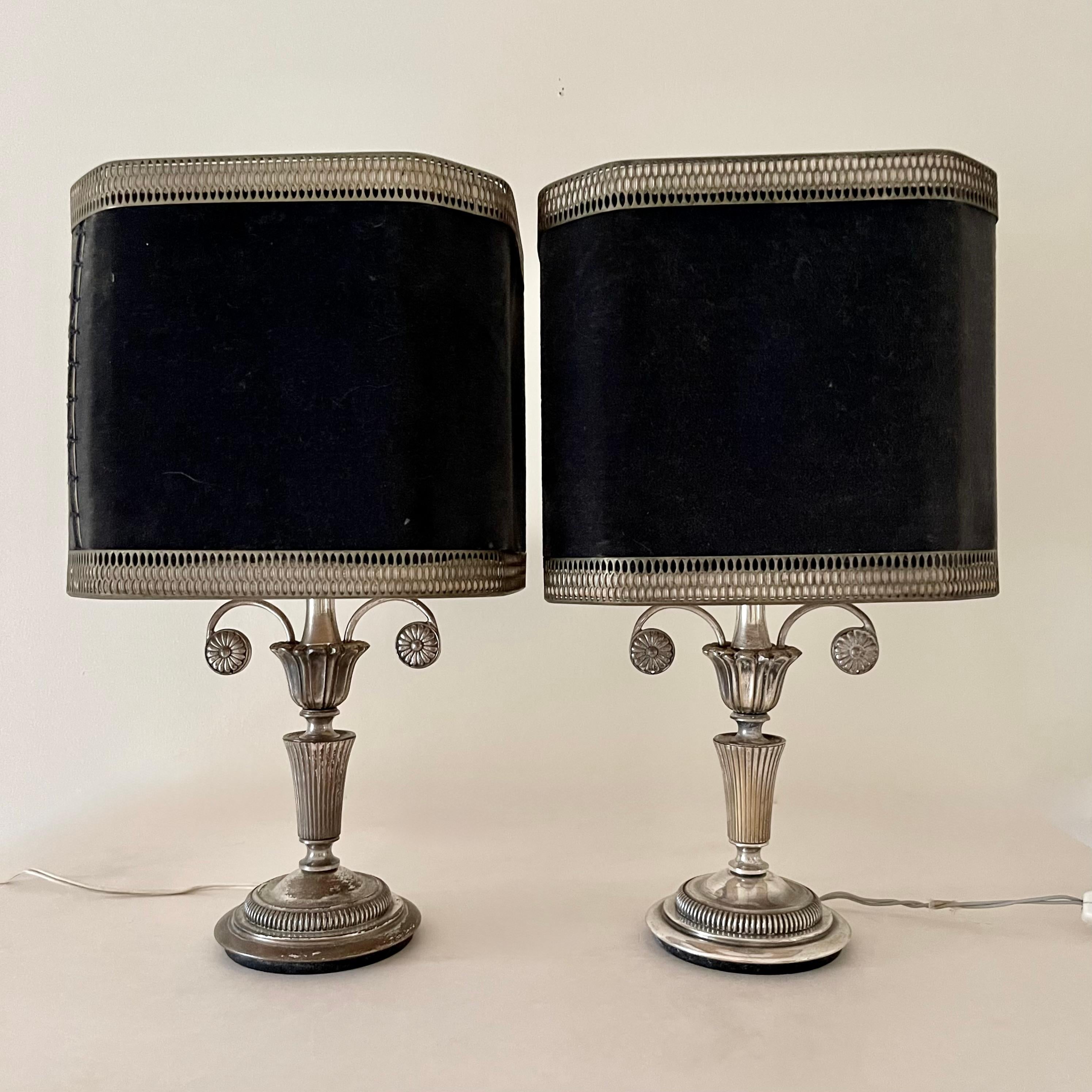 Mid-20th Century Gaetano Sciolari (1927-1994) Early Pair of Table Lamps Stamped For Sale