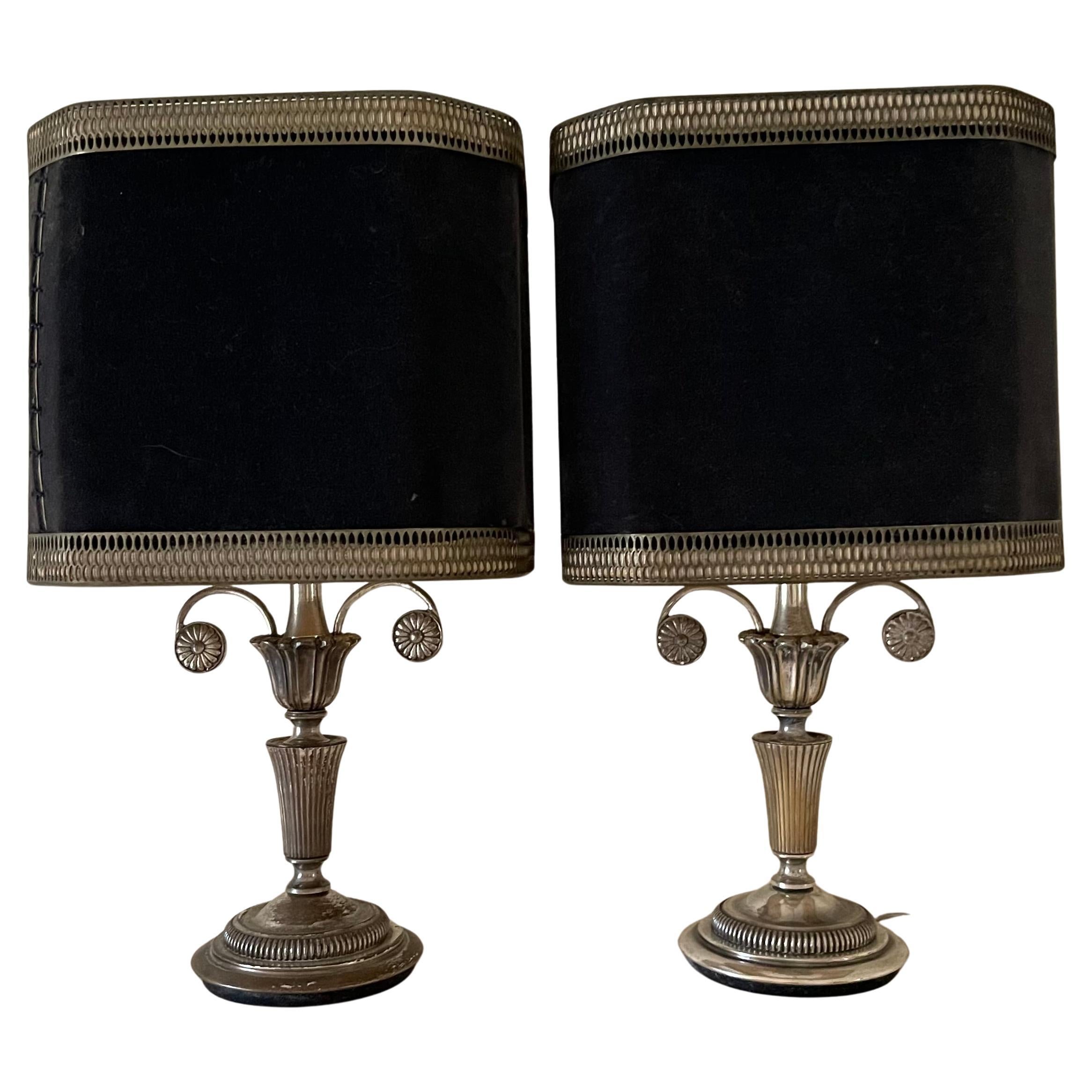 Gaetano Sciolari (1927-1994) Early Pair of Table Lamps Stamped For Sale