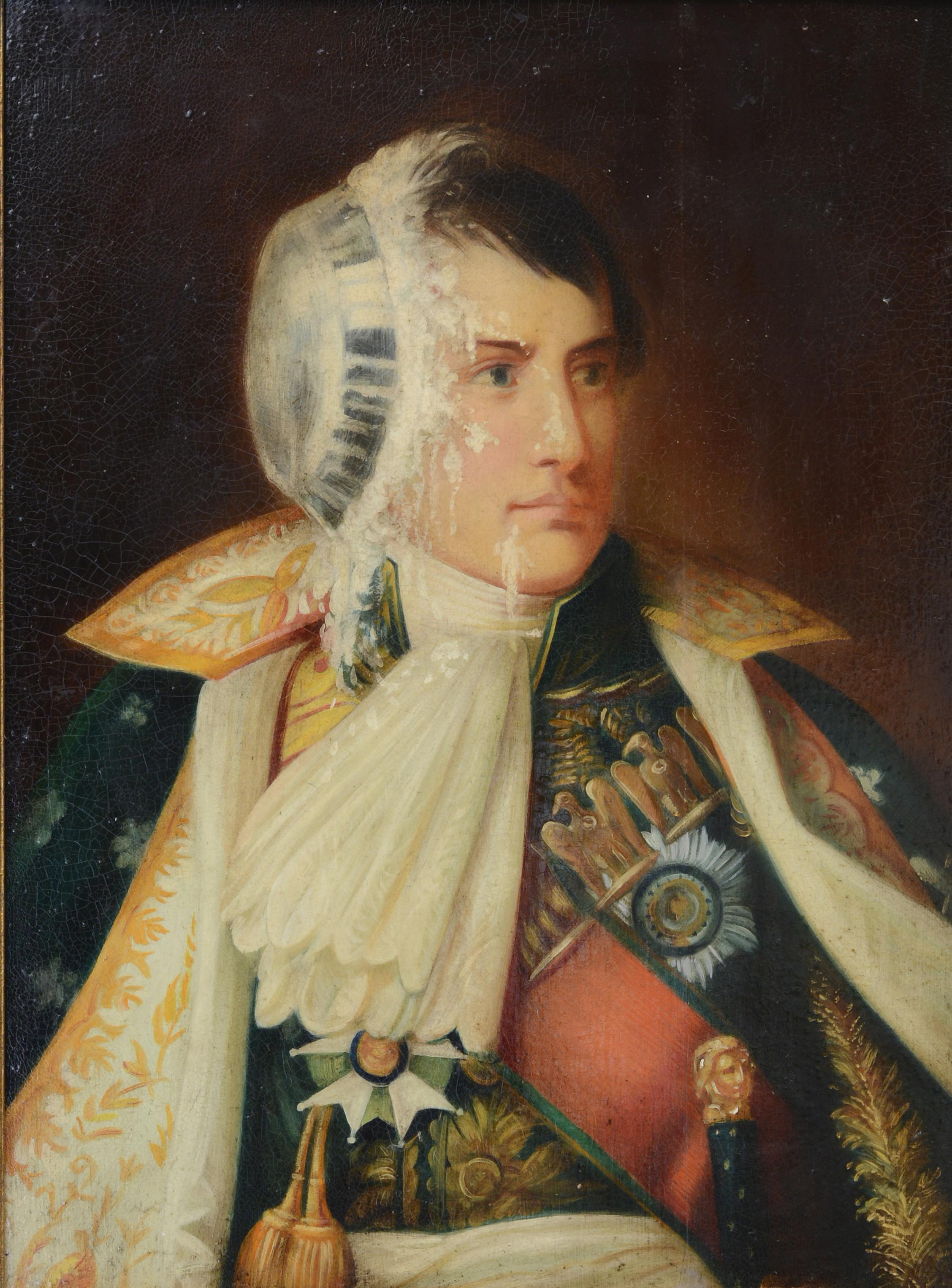 PASTEL EN LA CARA- Angelo Granati - Pintura figurativa italiana Óleo sobre tabla en venta 1