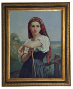 COUNTRY GIRL-  Angelo Granati - Peinture figurative à l'huile sur toile