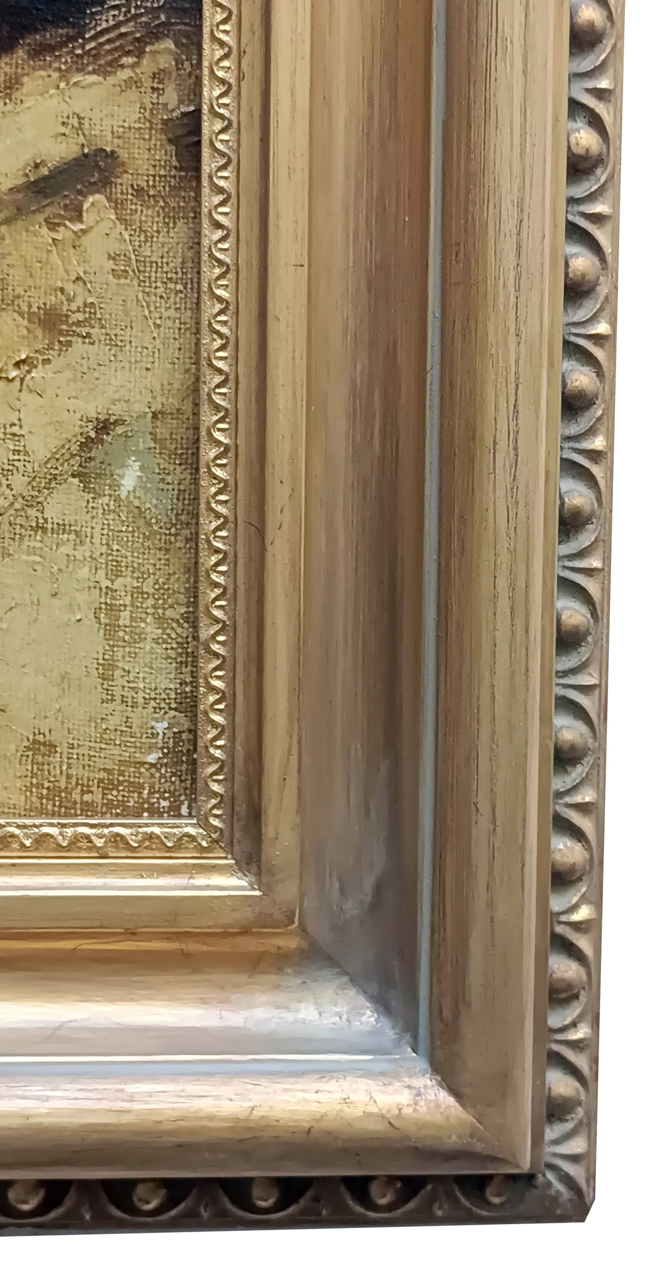 COUNTRY GIRL- Angelo Granati Neapolitan School - Italy - Oil on canvas painting. For Sale 5