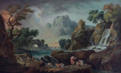 ITALIAN LANDSCAPE - Italian oil on canvas painting, Angelo Granati
