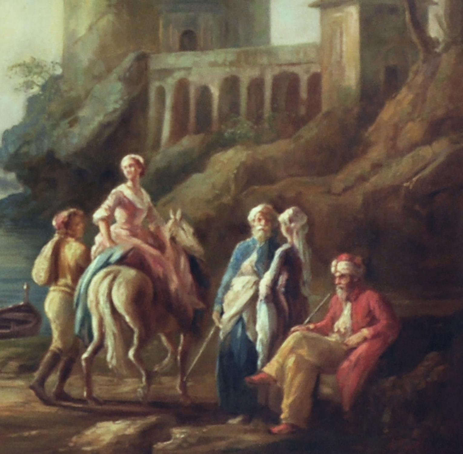 PUERTO MEDITERRÁNEO - Angelo Granati - Pintura al óleo sobre lienzo en venta 2