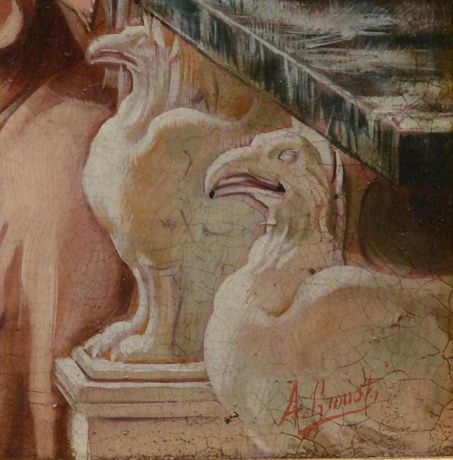 PRIVATE READINGS – Angelo Granati, Italienisches figuratives Gemälde, Öl auf Leinwand im Angebot 4