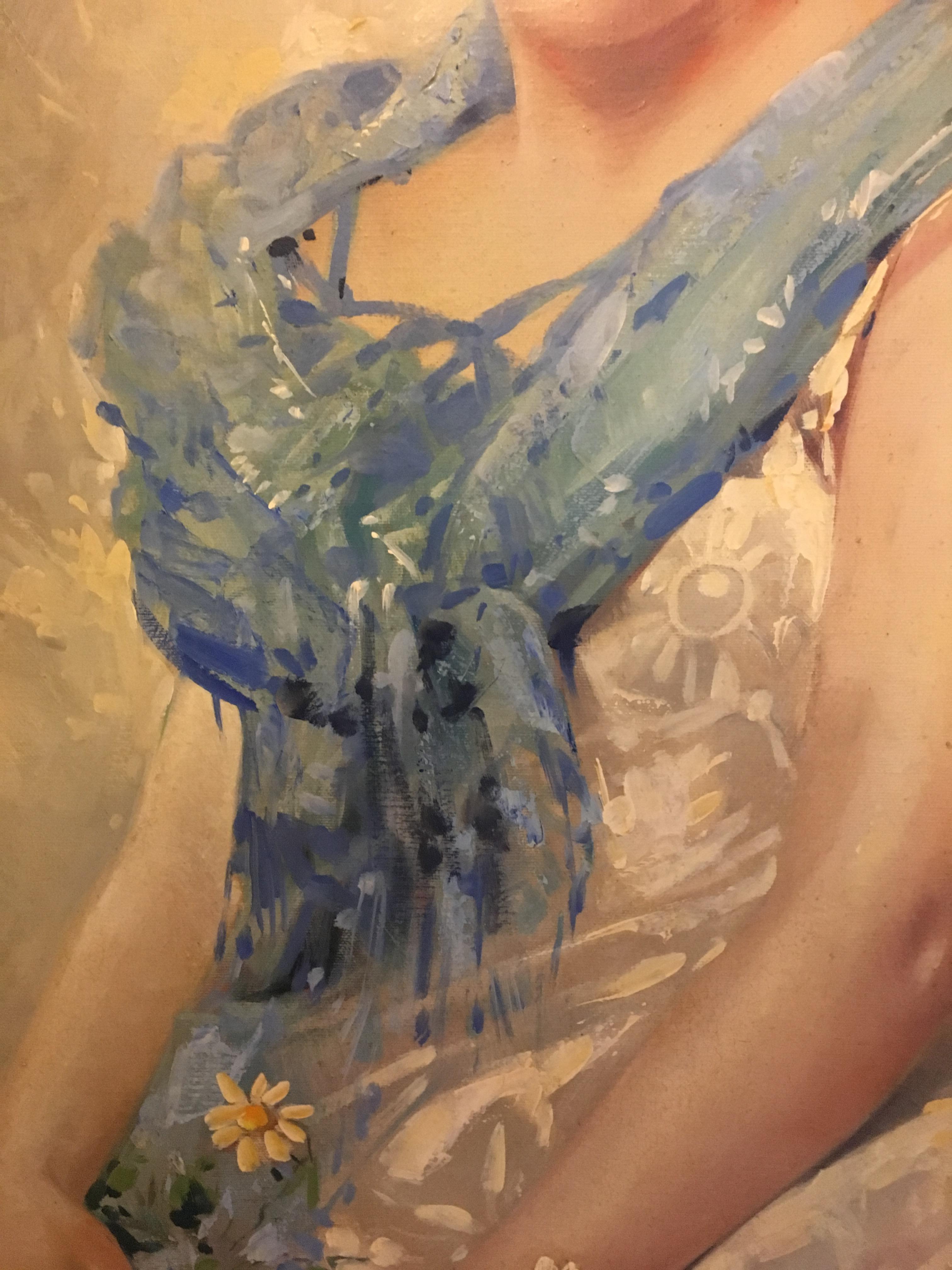 BELLEZA DE LA PRIMAVERA - Angelo Granati - Oirtrair de Pintura al óleo sobre lienzo en venta 3