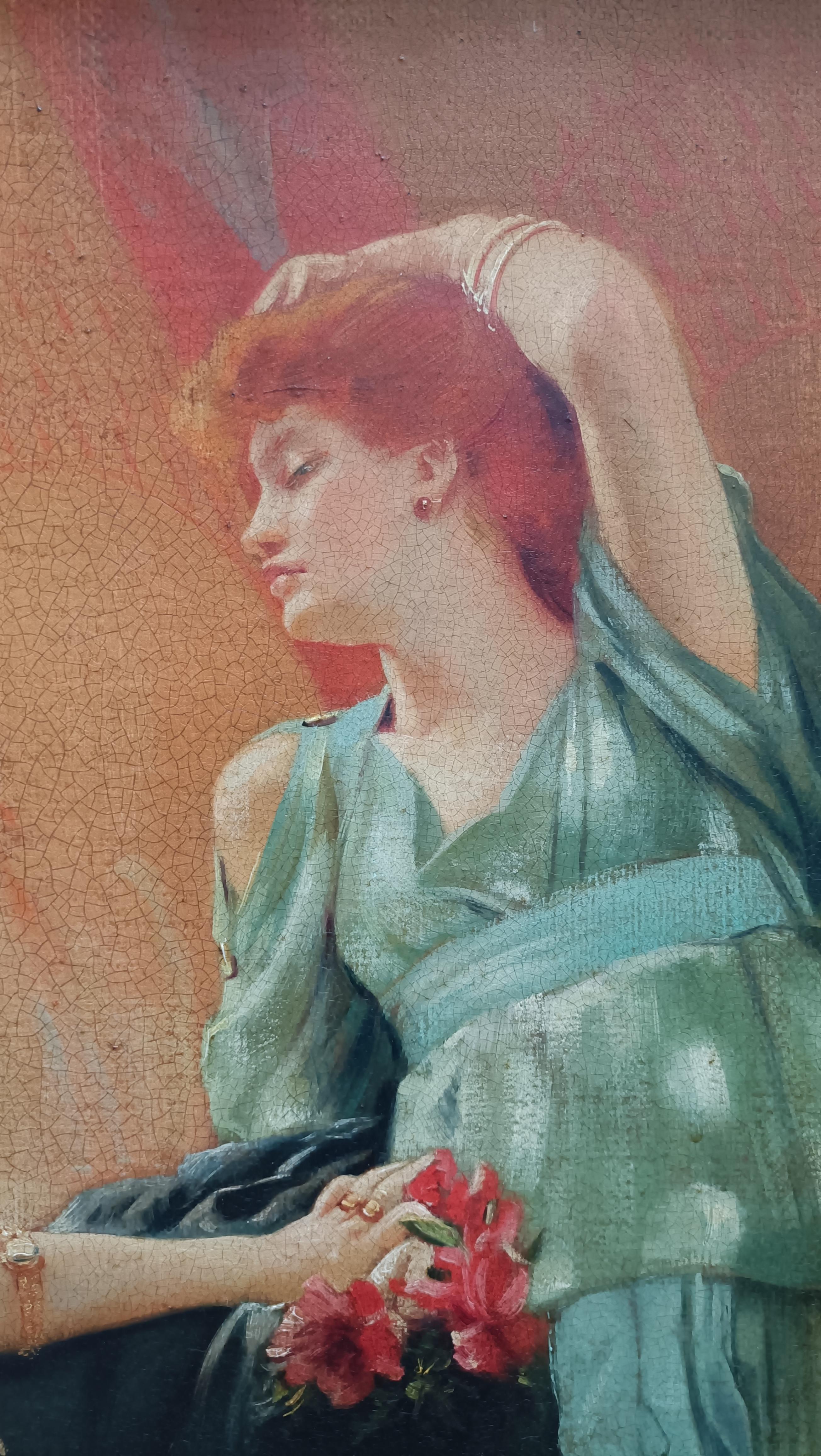 RIVALES INCONSCIENTES- Angelo Granati -  Italia Óleo sobre lienzo en venta 6