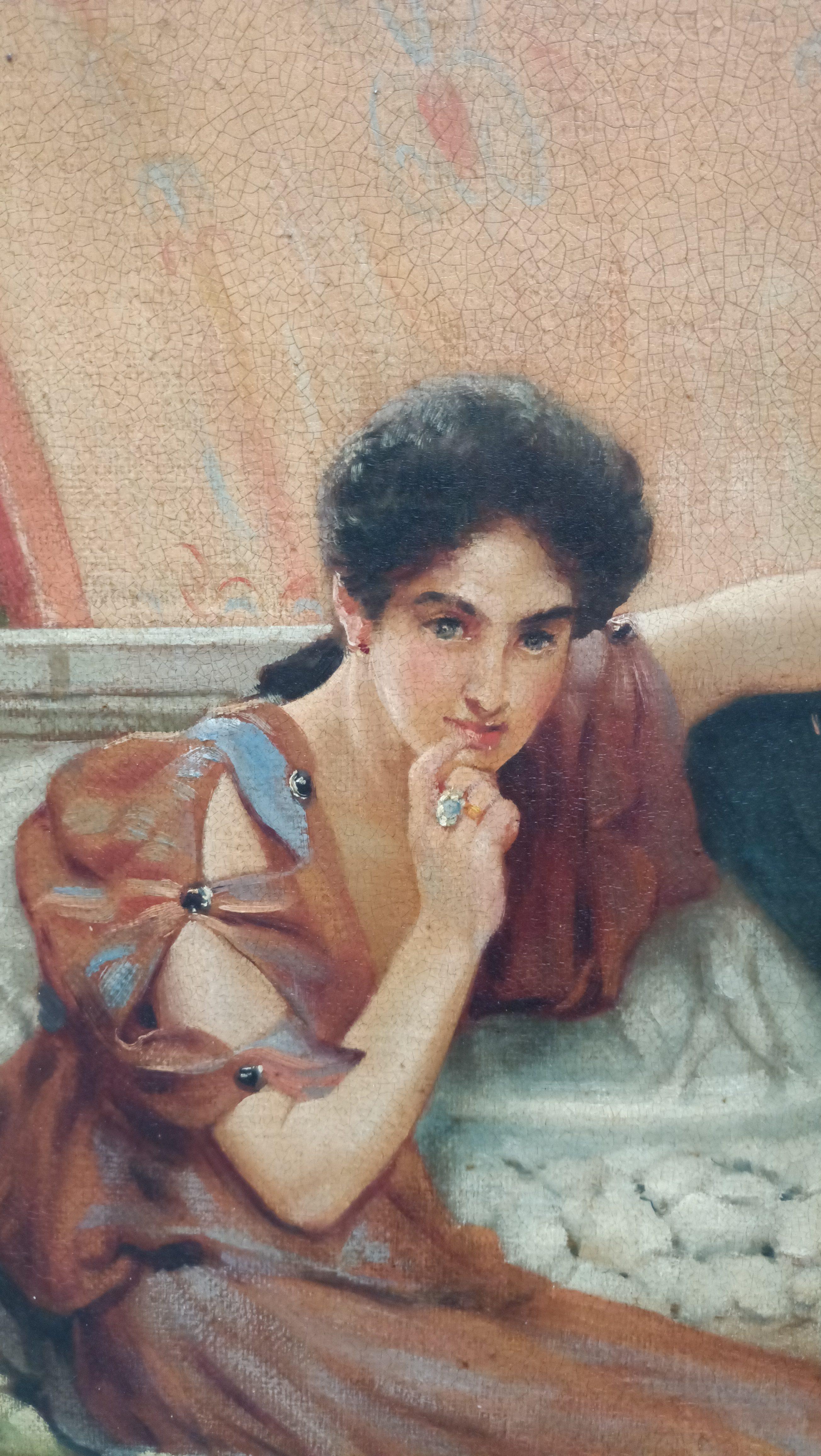 RIVALES INCONSCIENTES- Angelo Granati -  Italia Óleo sobre lienzo en venta 7