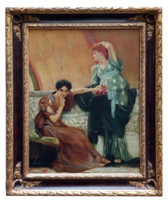 UNCONSCIOUS RIVALS- Angelo Granati  Italien Öl auf Leinwand Gemälde