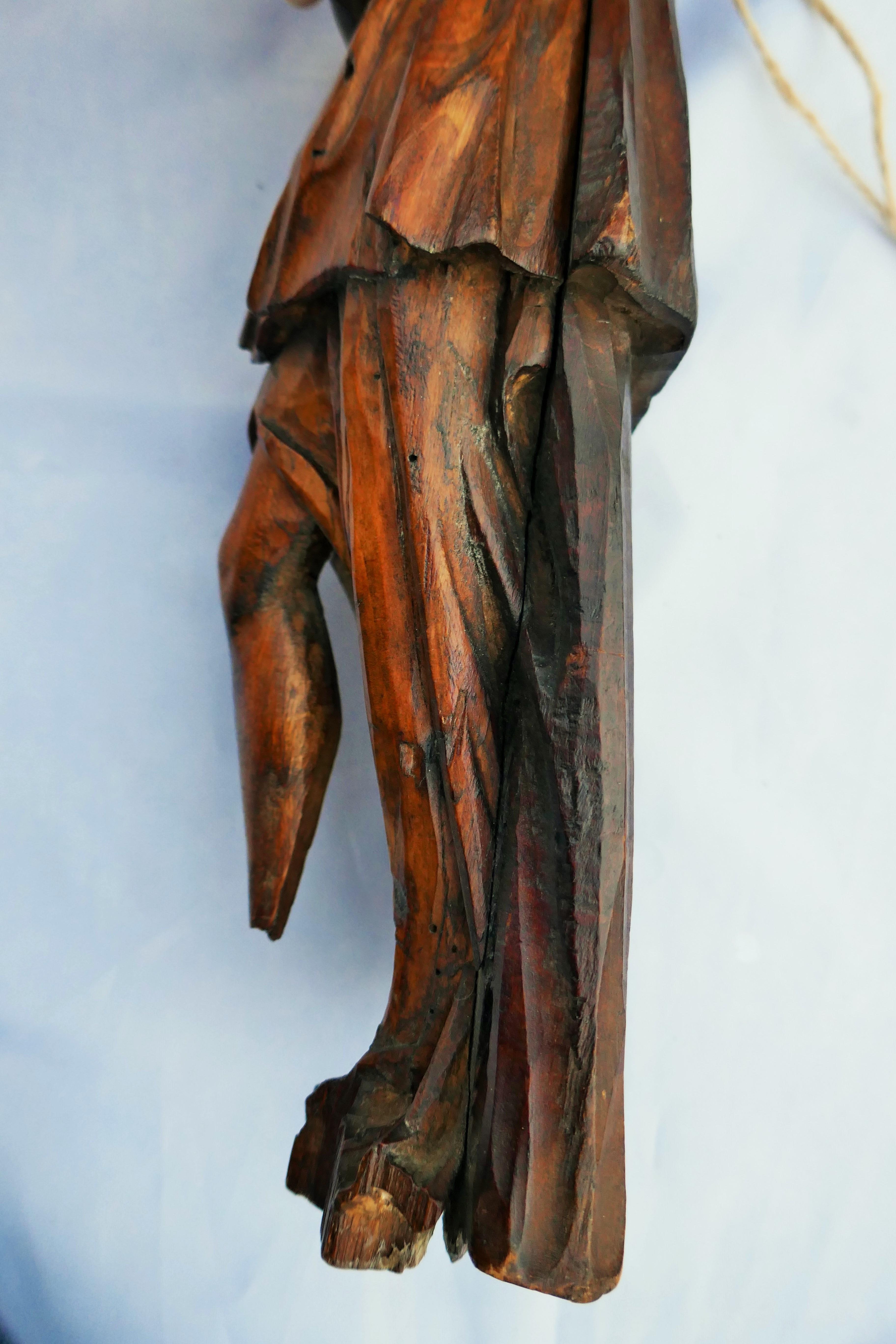 Wooden angel possible French Rococo For Sale 16
