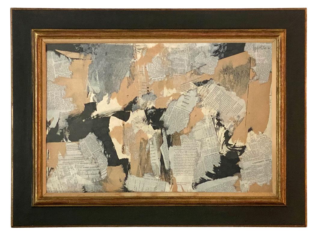 1961 Exceptional Abstract Collage by Artist Angelo Ippolito