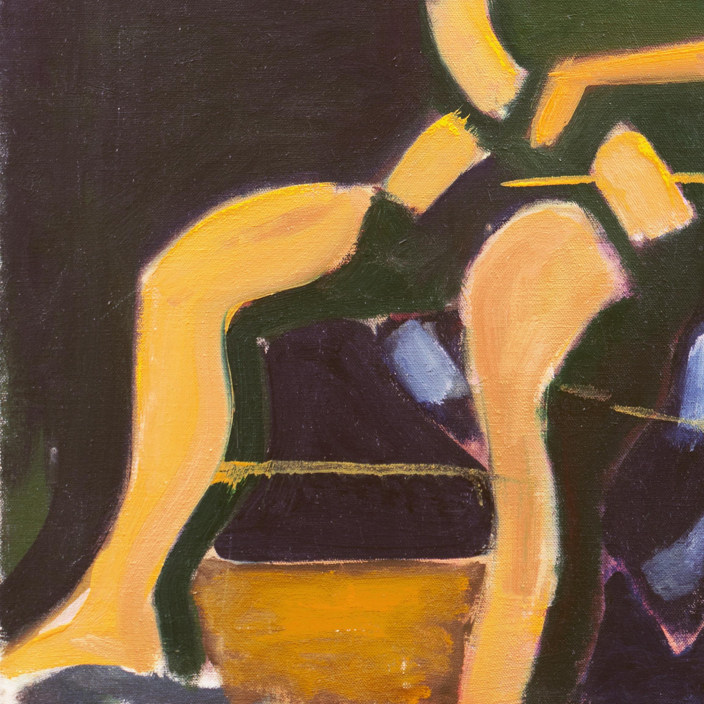'Seated Woman', Modernist Figural oil by New York Expressionist artist, MOMA 1