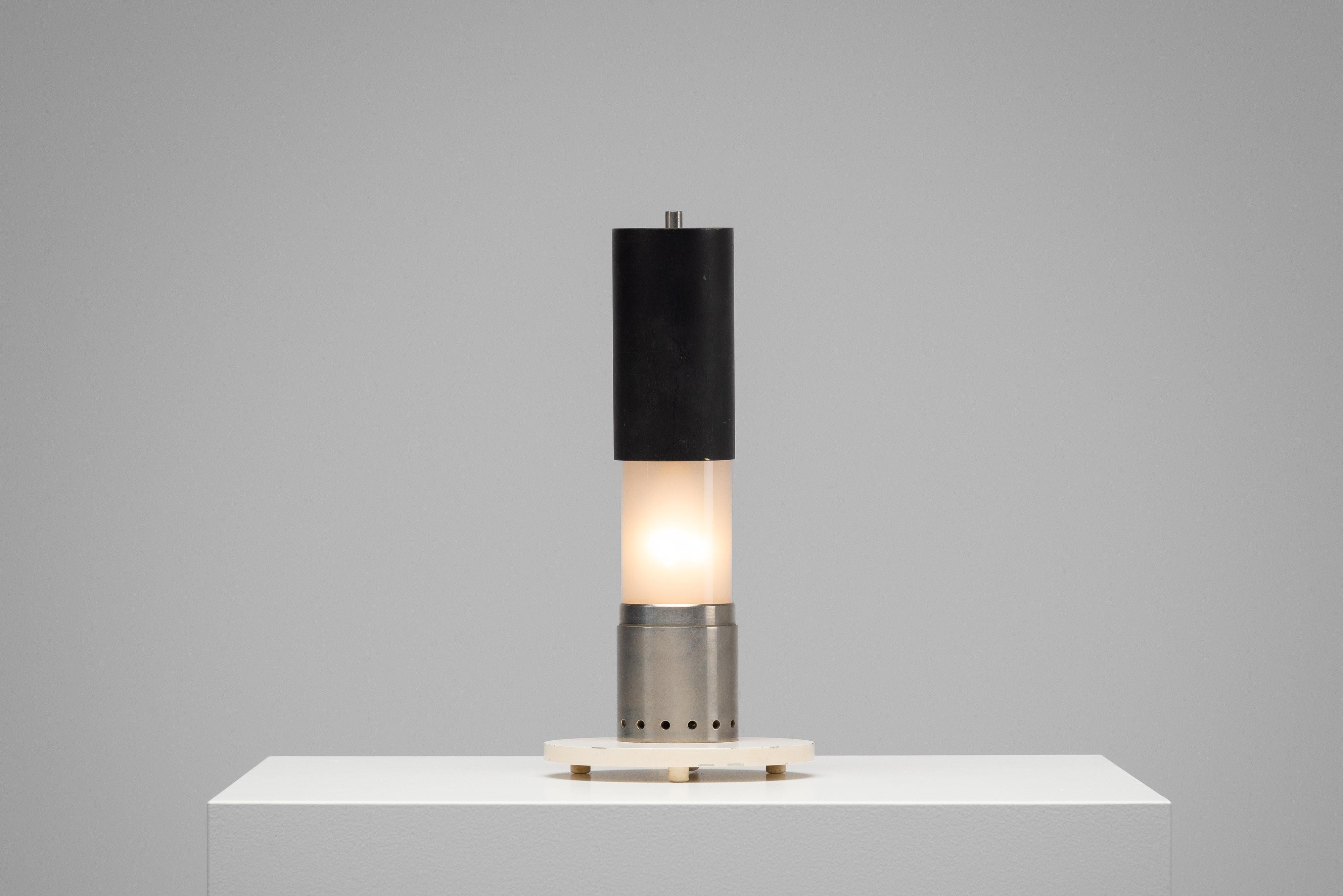 Metal Angelo Lelii 12445 table lamp Arredoluce Italy 1954 For Sale
