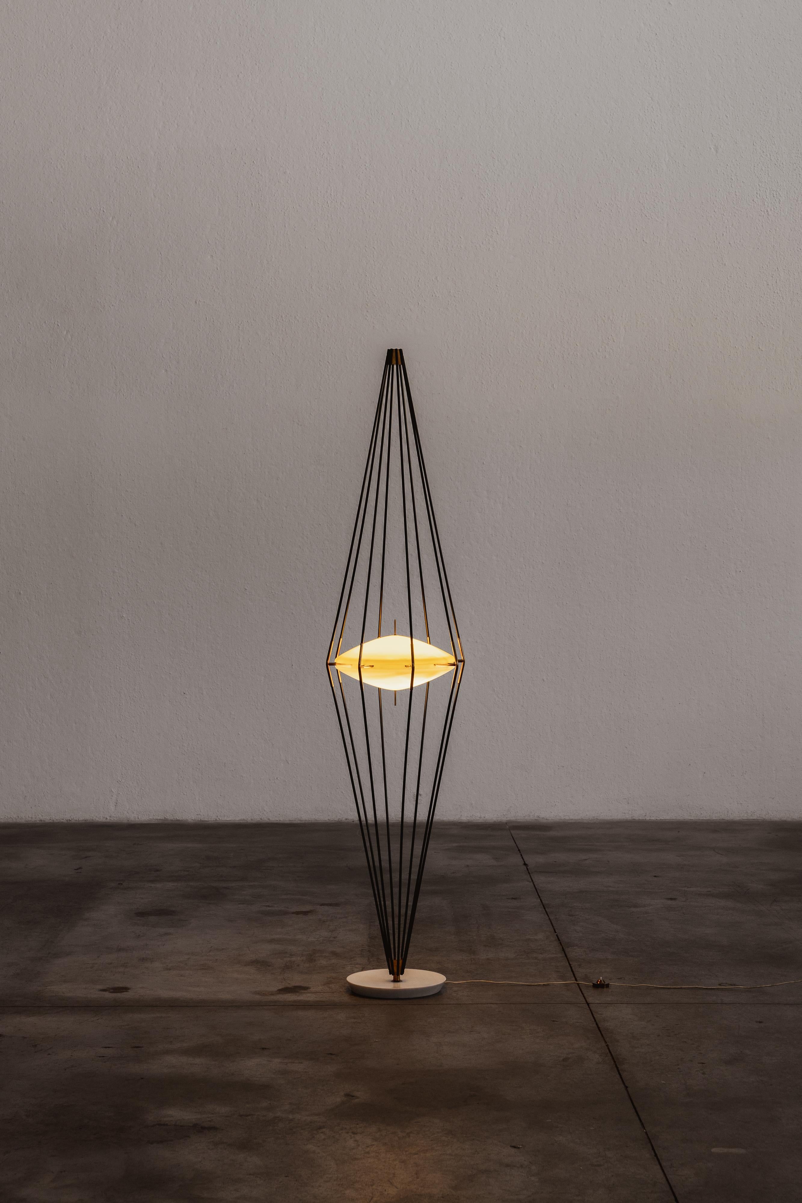 Italian Angelo Lelii 12628 “Siluro” Floor Lamp for Arredoluce, Italy, 1957 For Sale