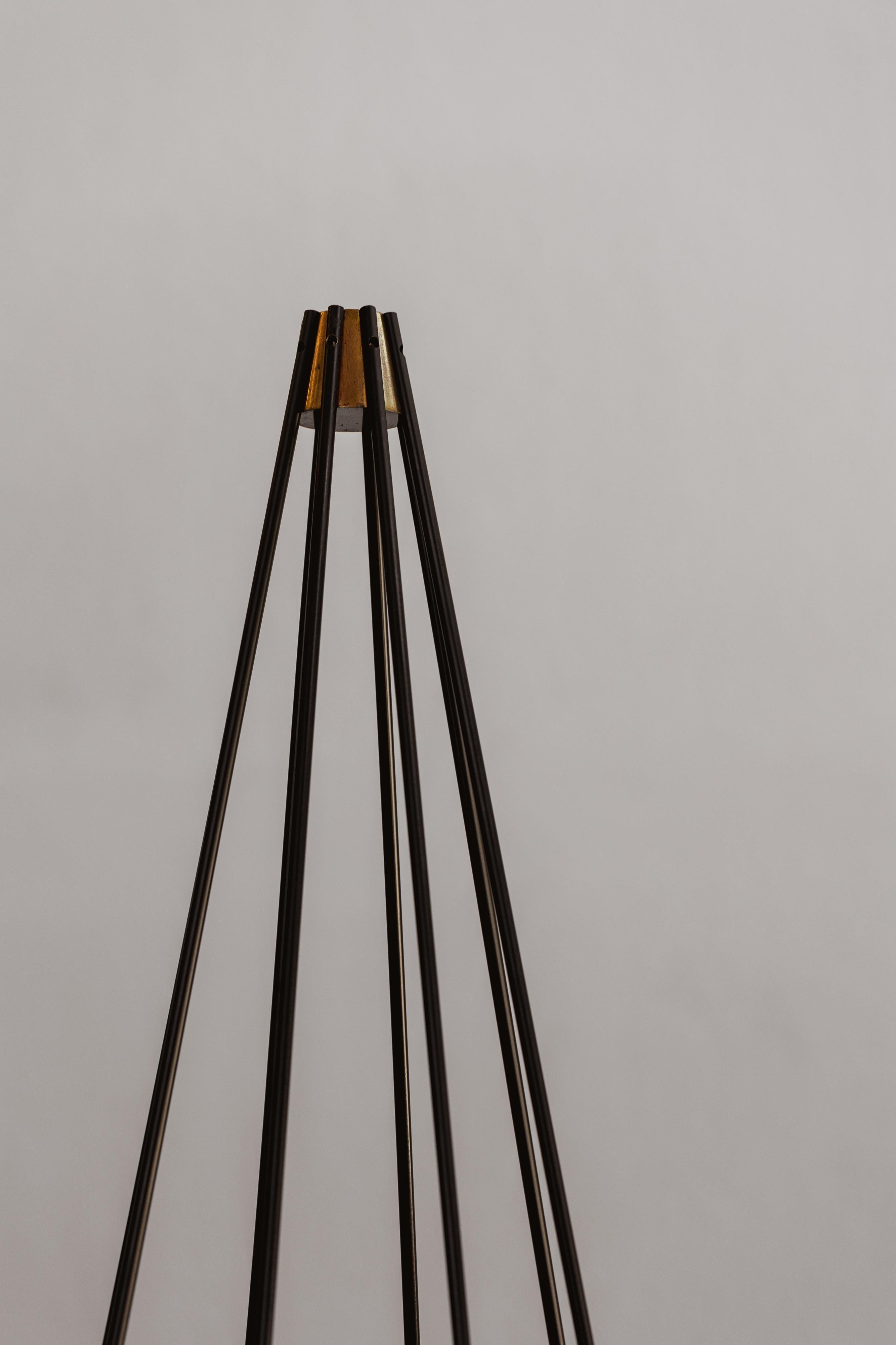 Metal Angelo Lelii 12628 “Siluro” Floor Lamp for Arredoluce, Italy, 1957 For Sale