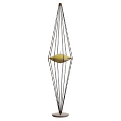 Vintage Angelo Lelii 12628 “Siluro” Floor Lamp for Arredoluce, Italy, 1957