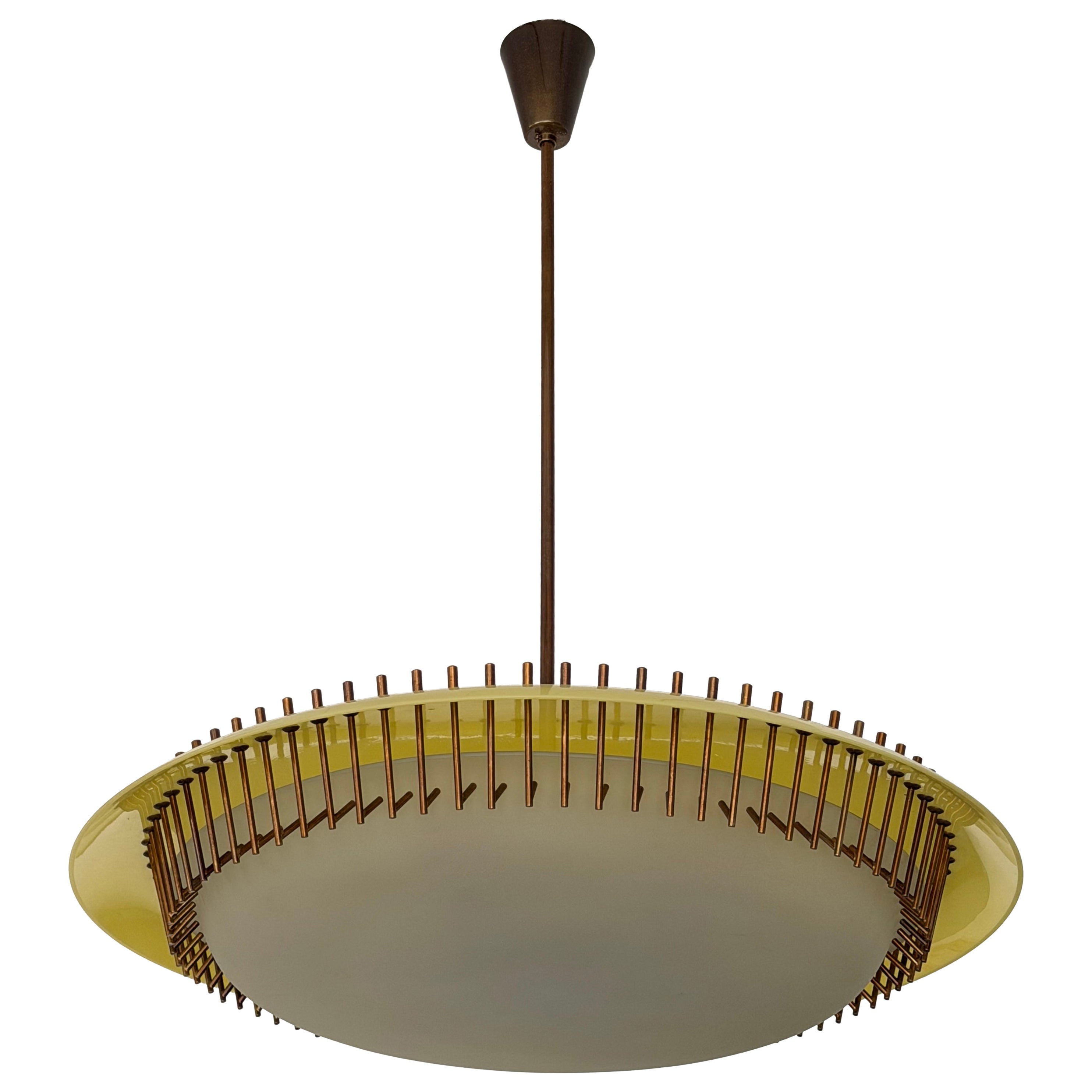 Angelo Lelii "12697" Ceiling Lamp for Arredoluce, 1958