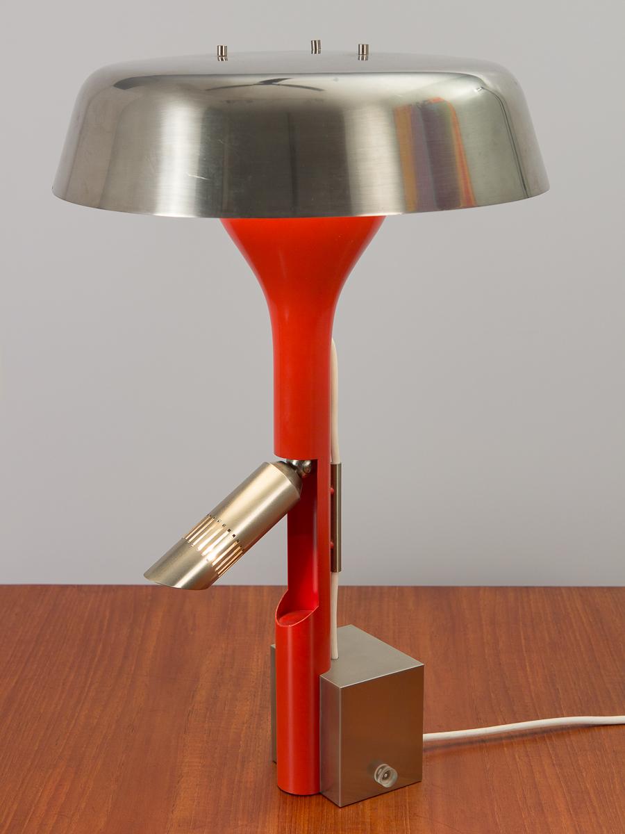 Angelo Lelii Verstellbare Tischlampe (Messing) im Angebot